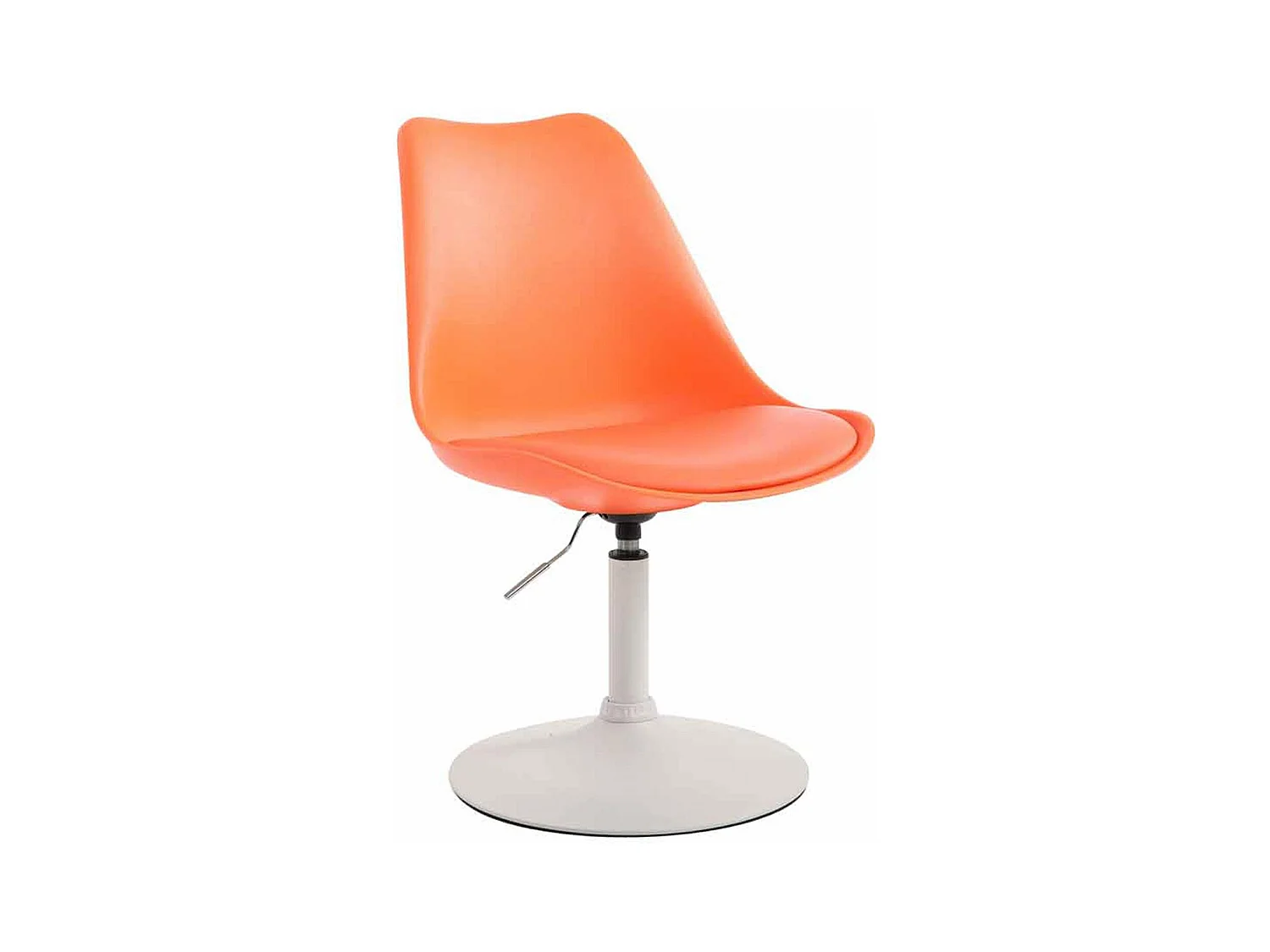 chaise salle à manger - Plastique & Blanc - Orange - Maverick