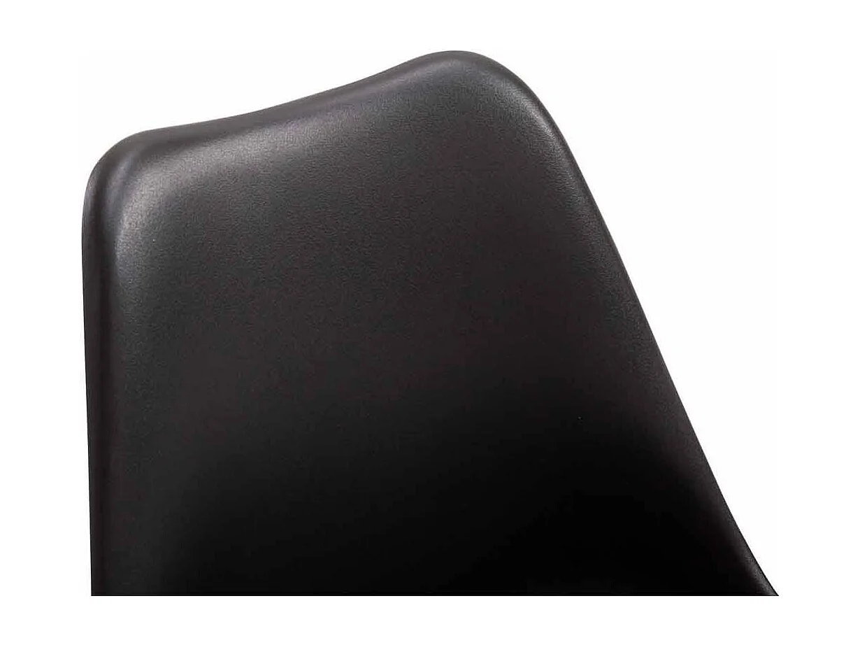 chaise salle à manger - Plastique & Blanc - Noir - Maverick