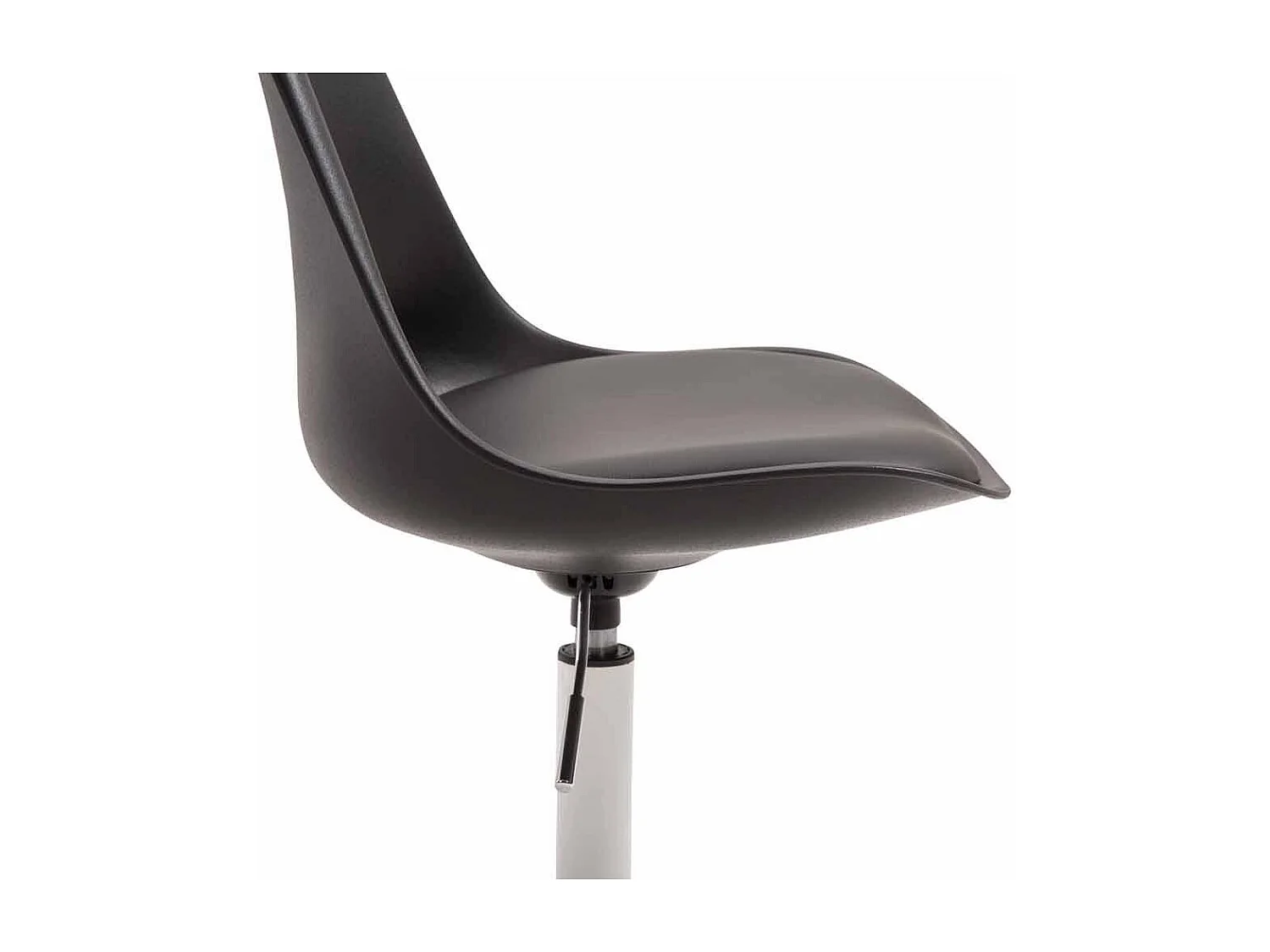 chaise salle à manger - Plastique & Blanc - Noir - Maverick