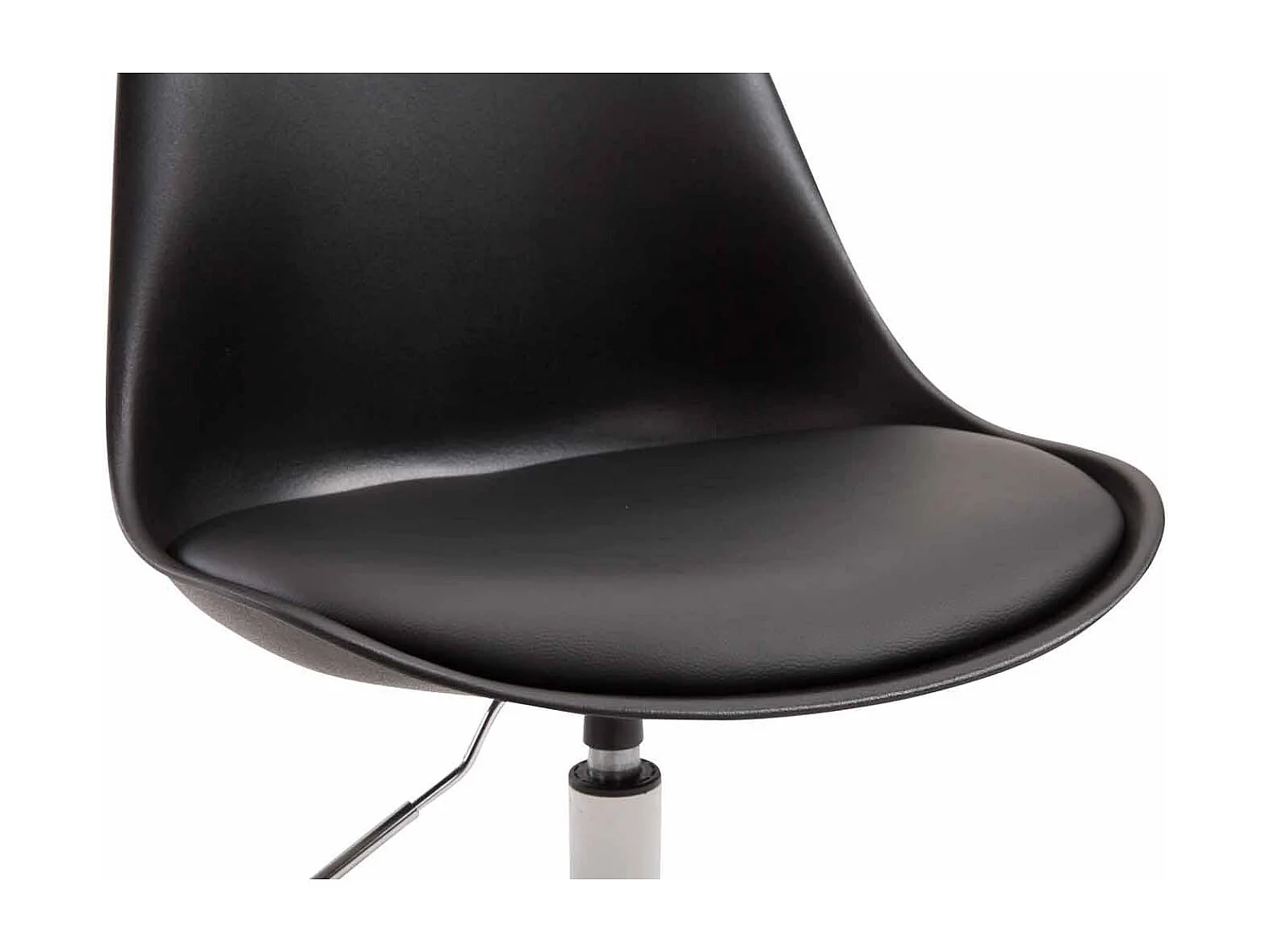 chaise salle à manger - Plastique & Blanc - Noir - Maverick