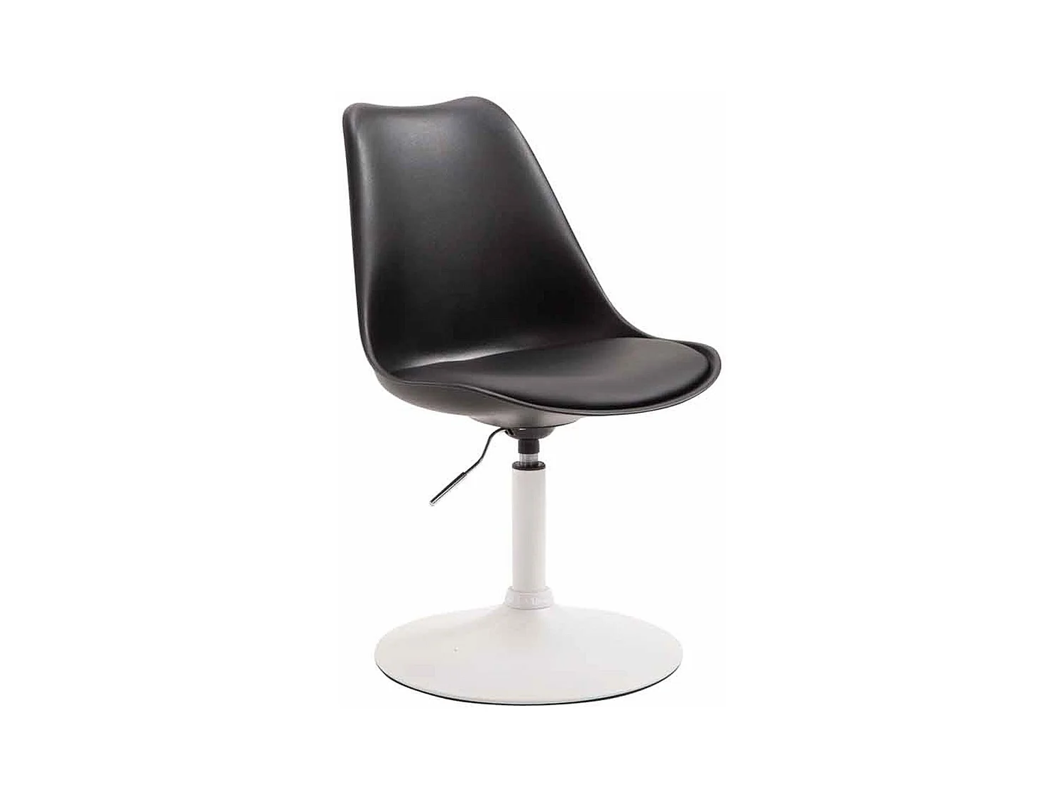 chaise salle à manger - Plastique & Blanc - Noir - Maverick