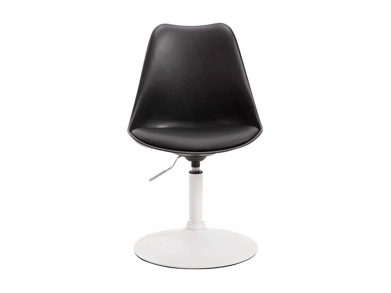 chaise salle à manger - Plastique & Blanc - Noir - Maverick