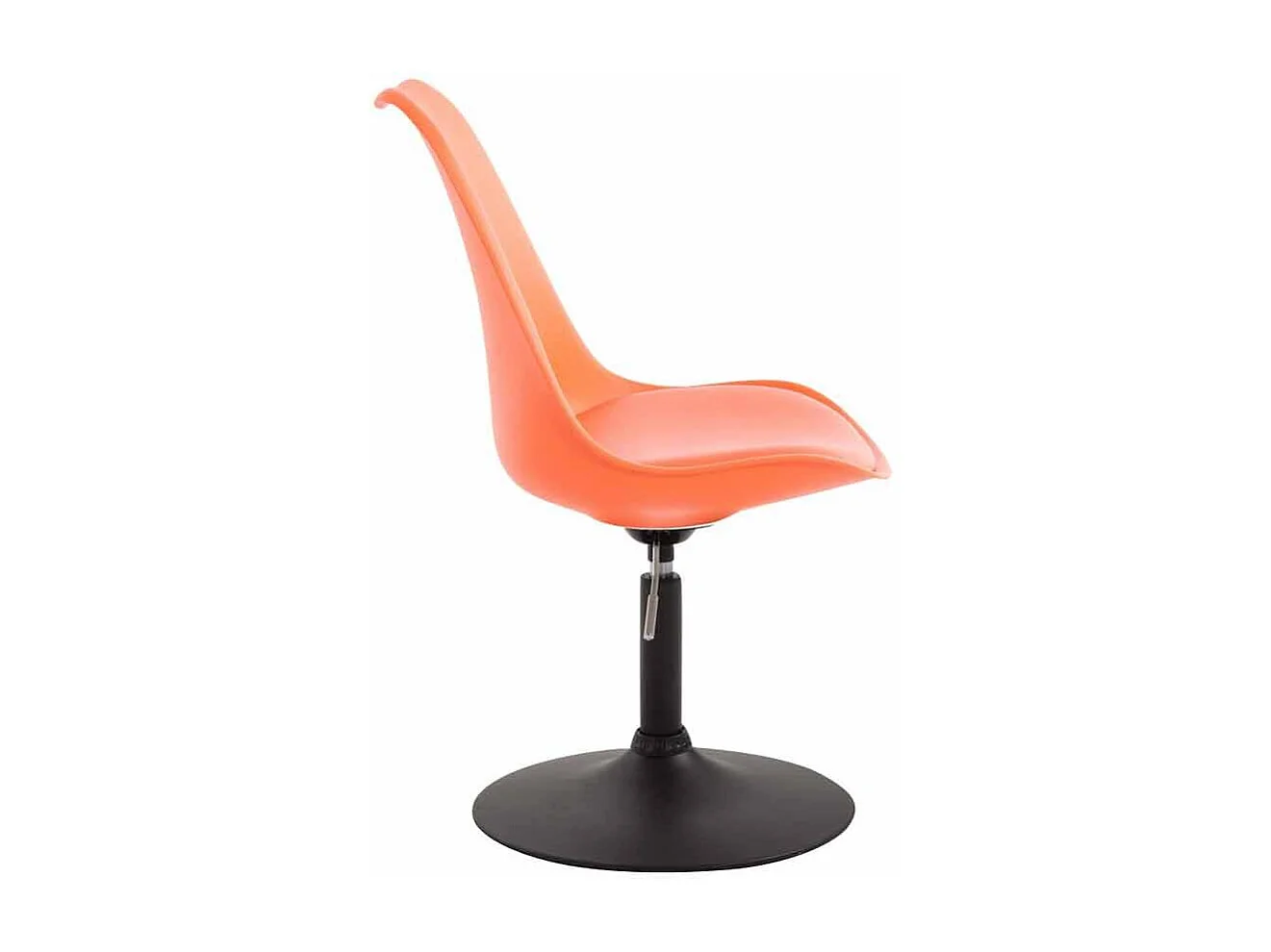 chaise salle à manger - Plastique & Noir - Orange - Maverick
