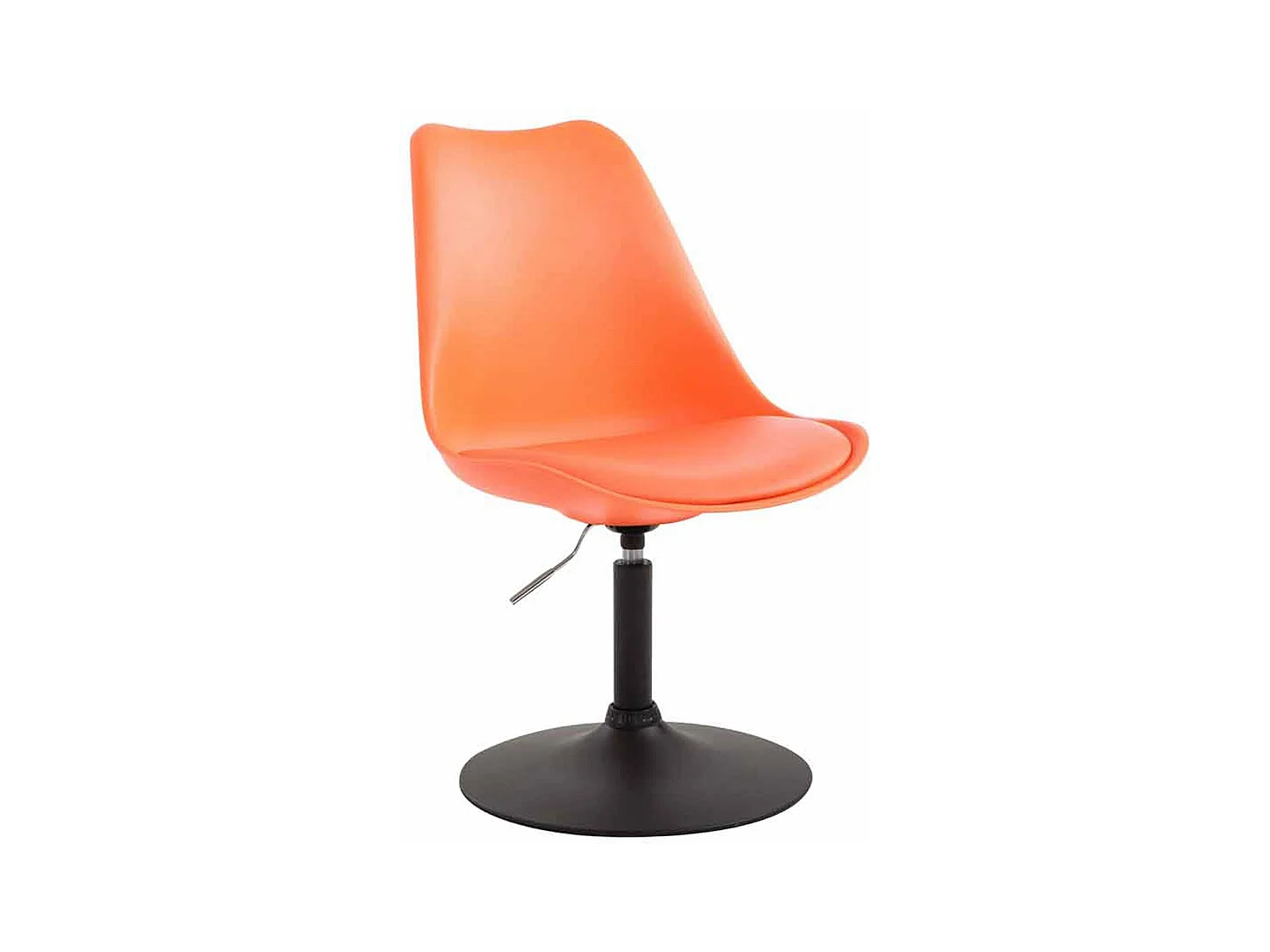 chaise salle à manger - Plastique & Noir - Orange - Maverick