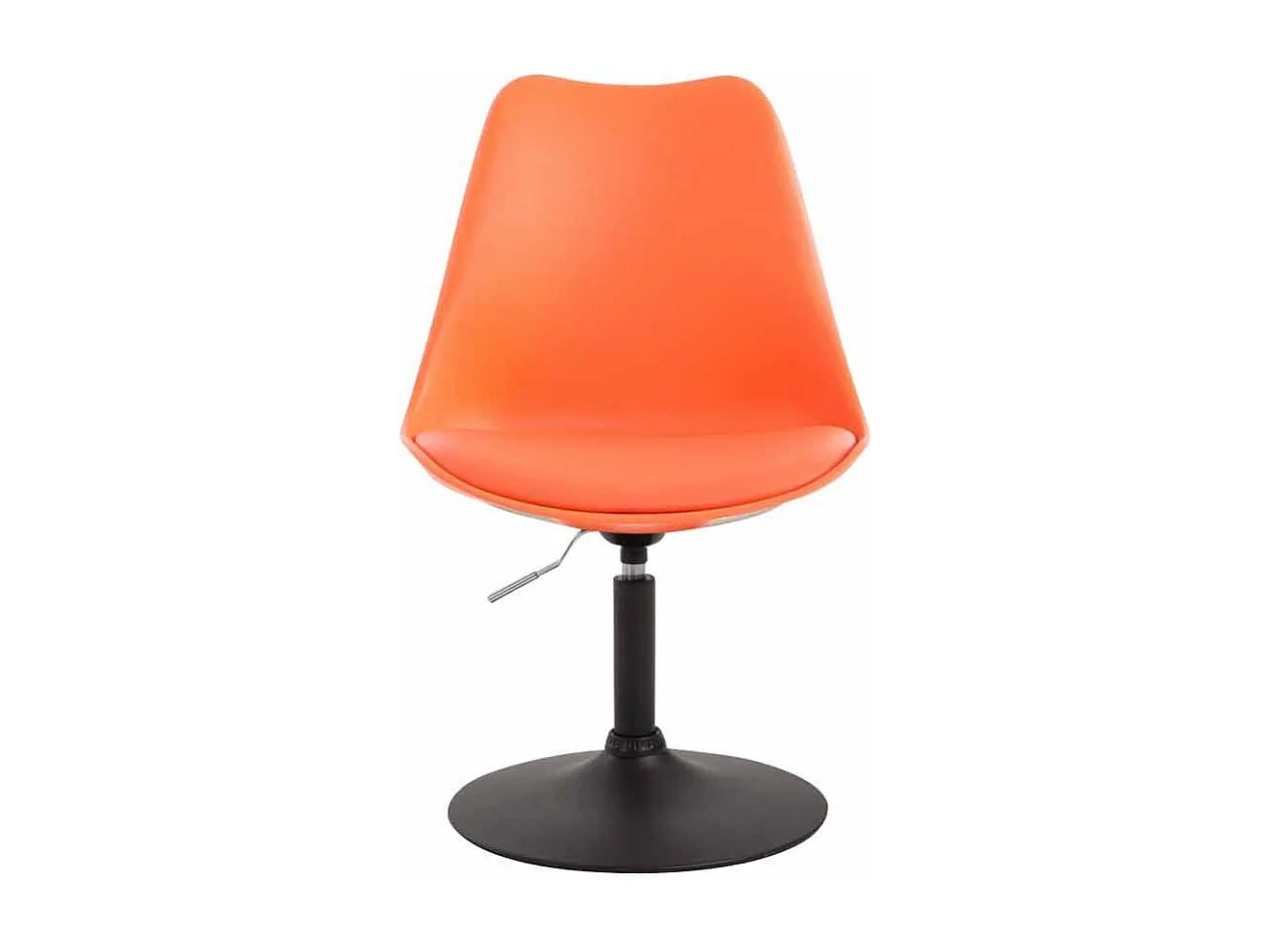 chaise salle à manger - Plastique & Noir - Orange - Maverick