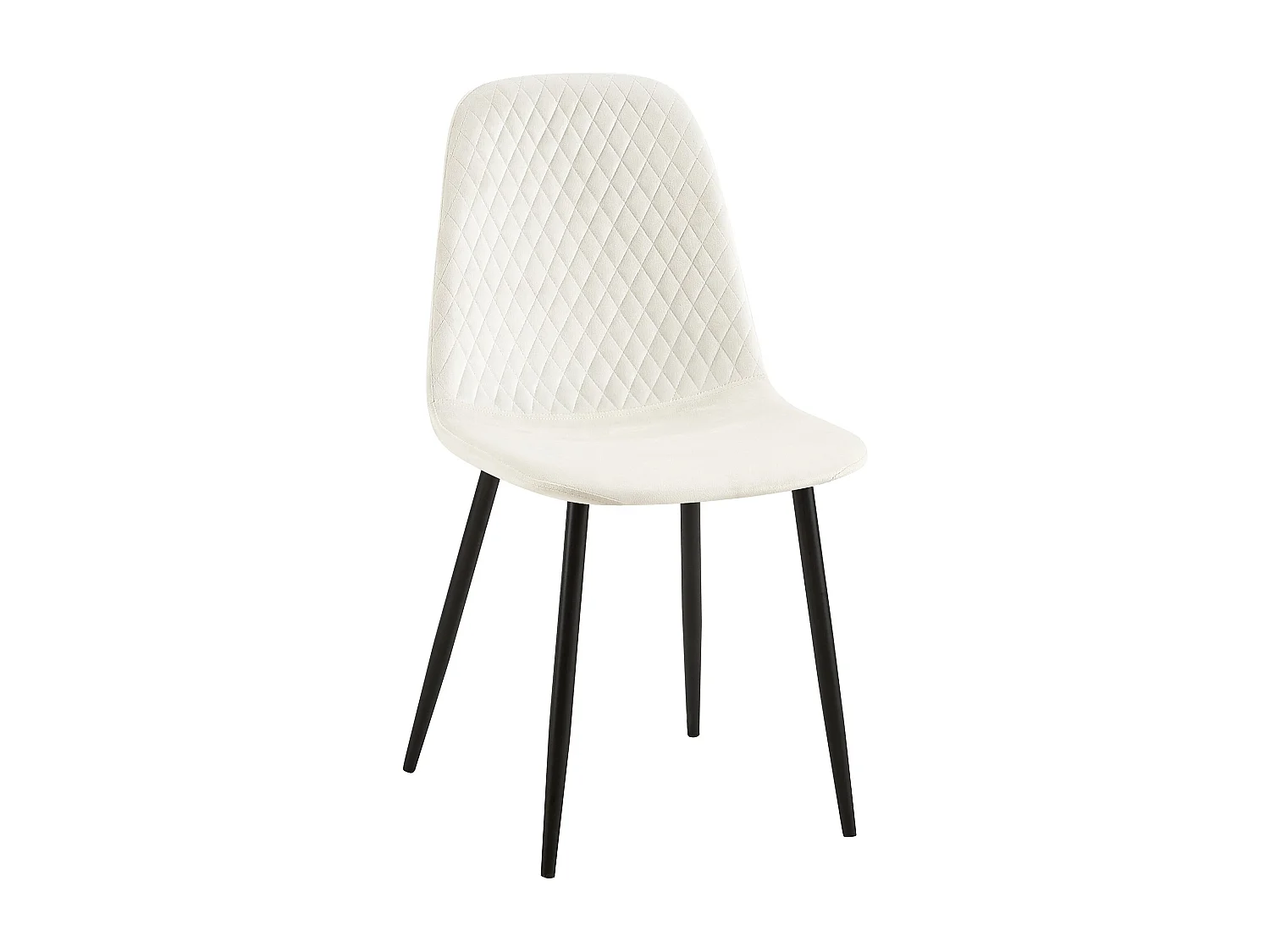 chaise salle à manger - Velours - Blanc crème - Giverny