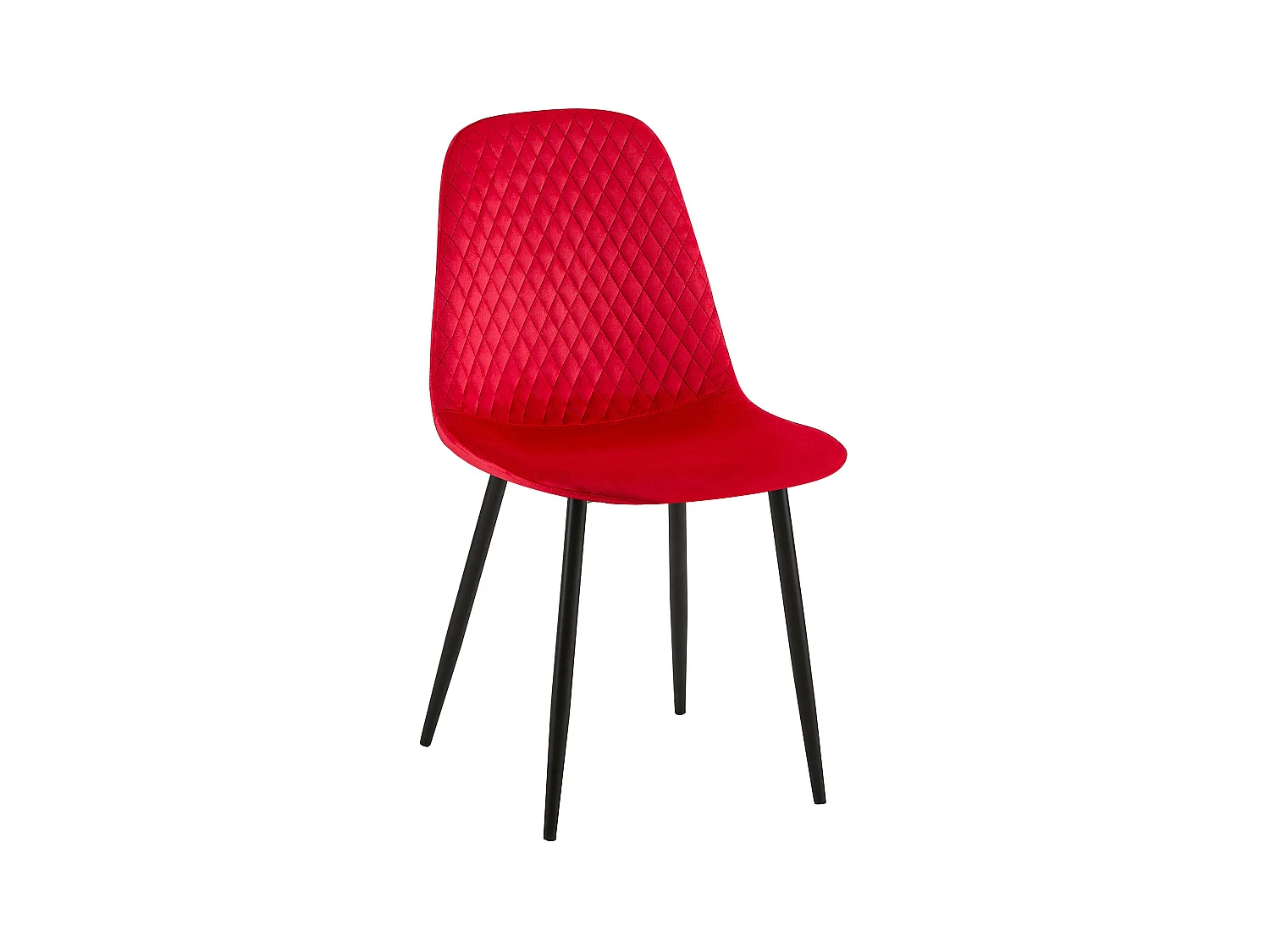 chaise salle à manger - Velours - Rouge - Giverny