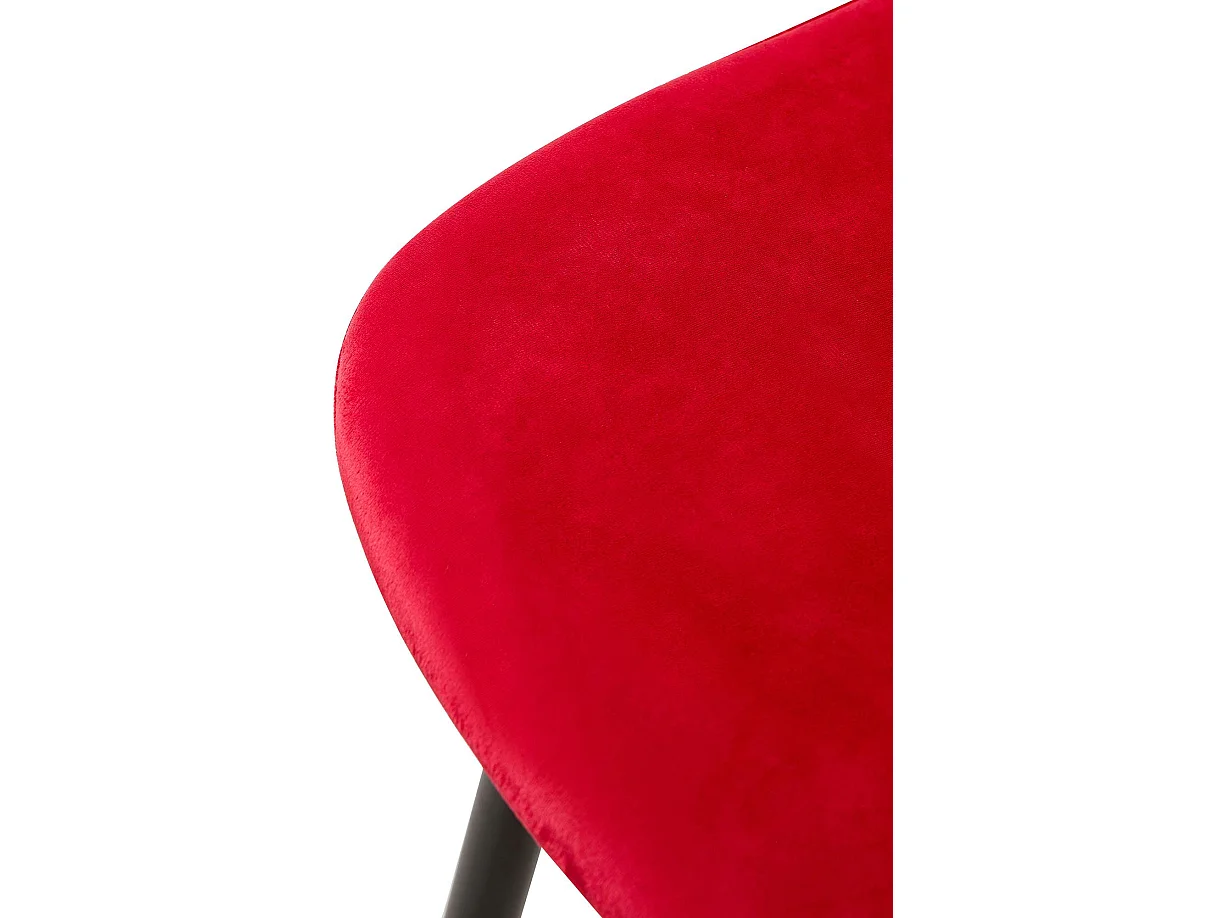 chaise salle à manger - Velours - Rouge - Giverny