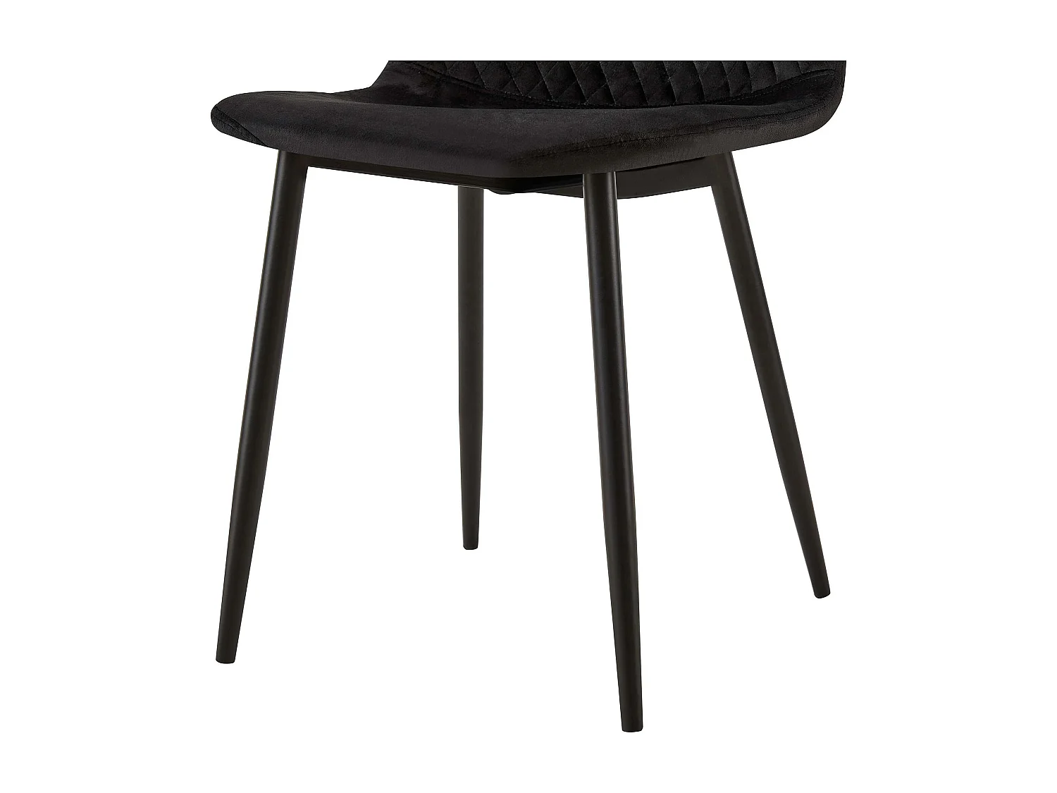 Eetkamerstoelen - Fluweel - zwart - Giverny