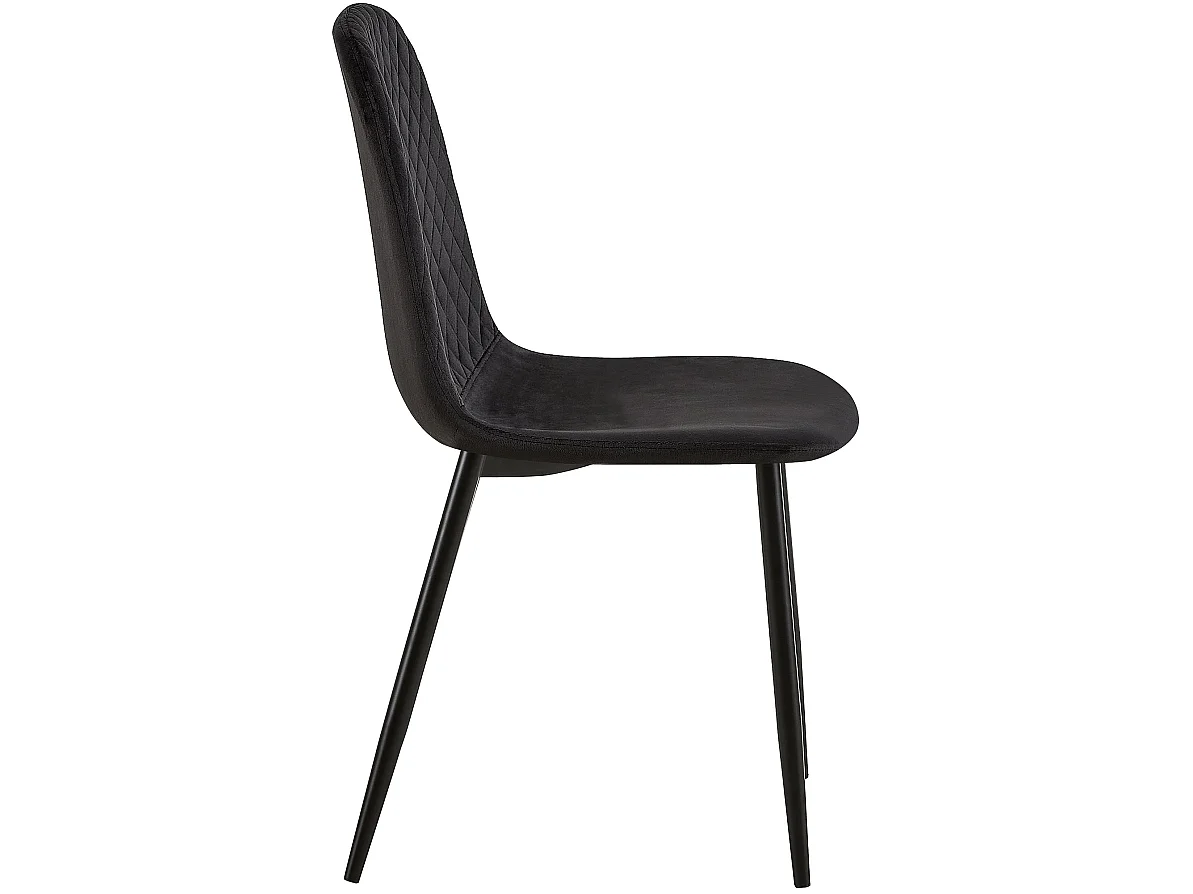 chaise salle à manger - Velours - Noir - Giverny