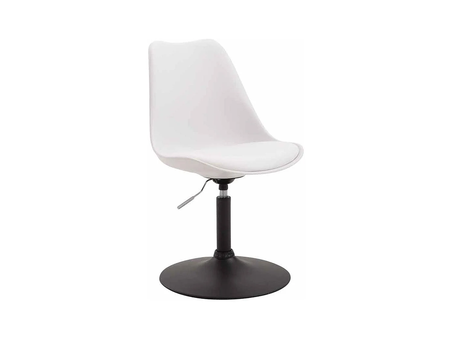 chaise salle à manger - Plastique & Noir - Blanc - Maverick