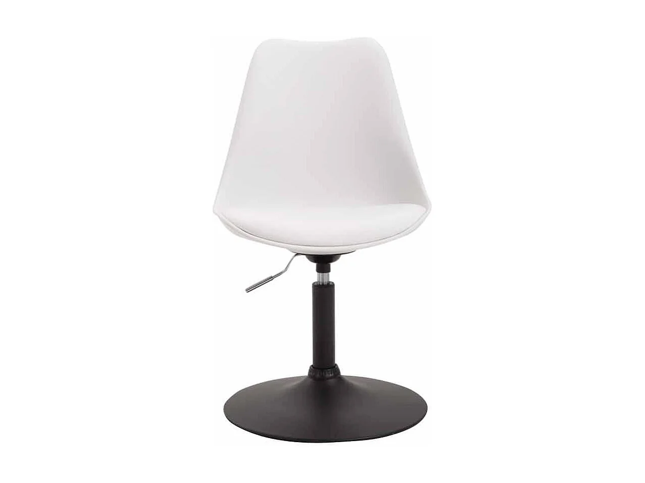 chaise salle à manger - Plastique & Noir - Blanc - Maverick