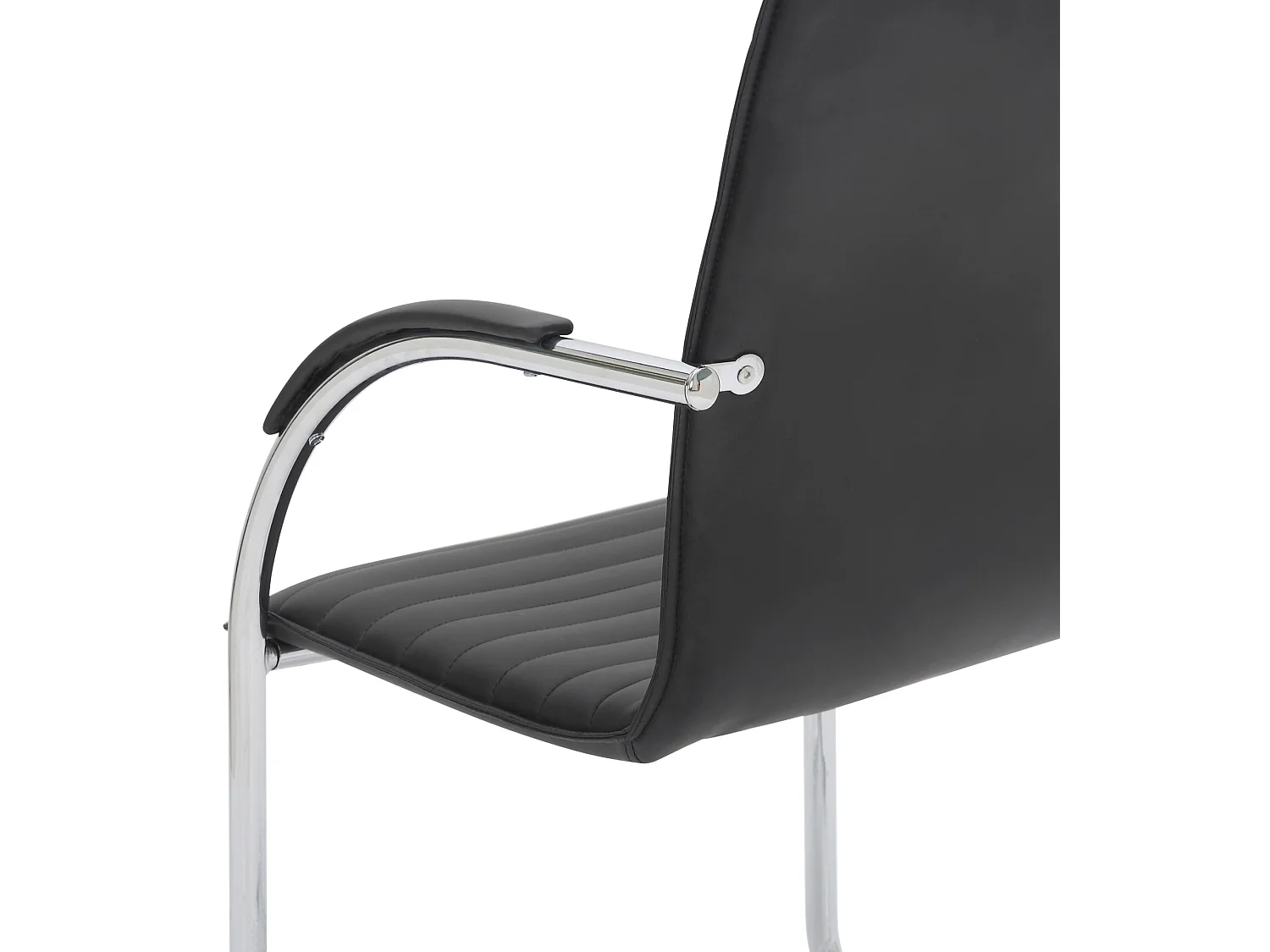 Lot de 2  chaises oscillantes - Similicuir & Antique clair - Noir - Tira