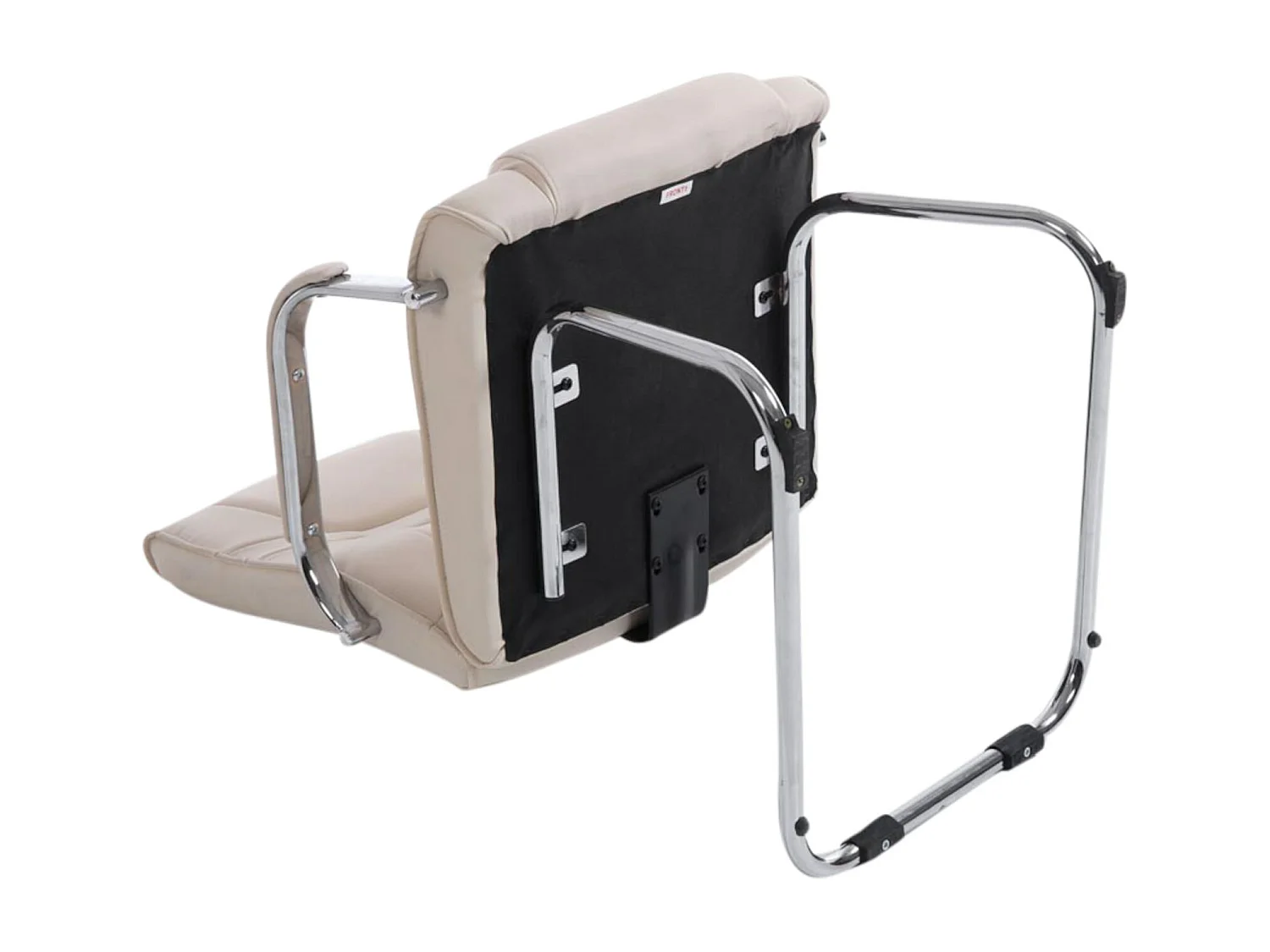 Lot de 2  chaises oscillantes - Similicuir & Nature - Crème - Attila