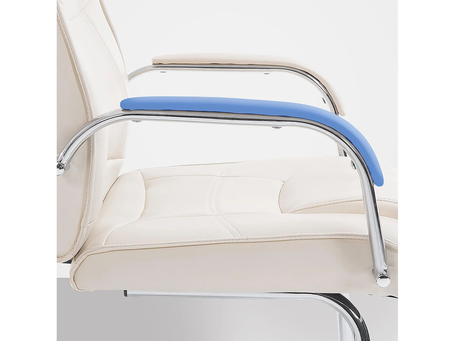 chaises oscillantes - Similicuir & Acier inoxydable - Crème - Attila