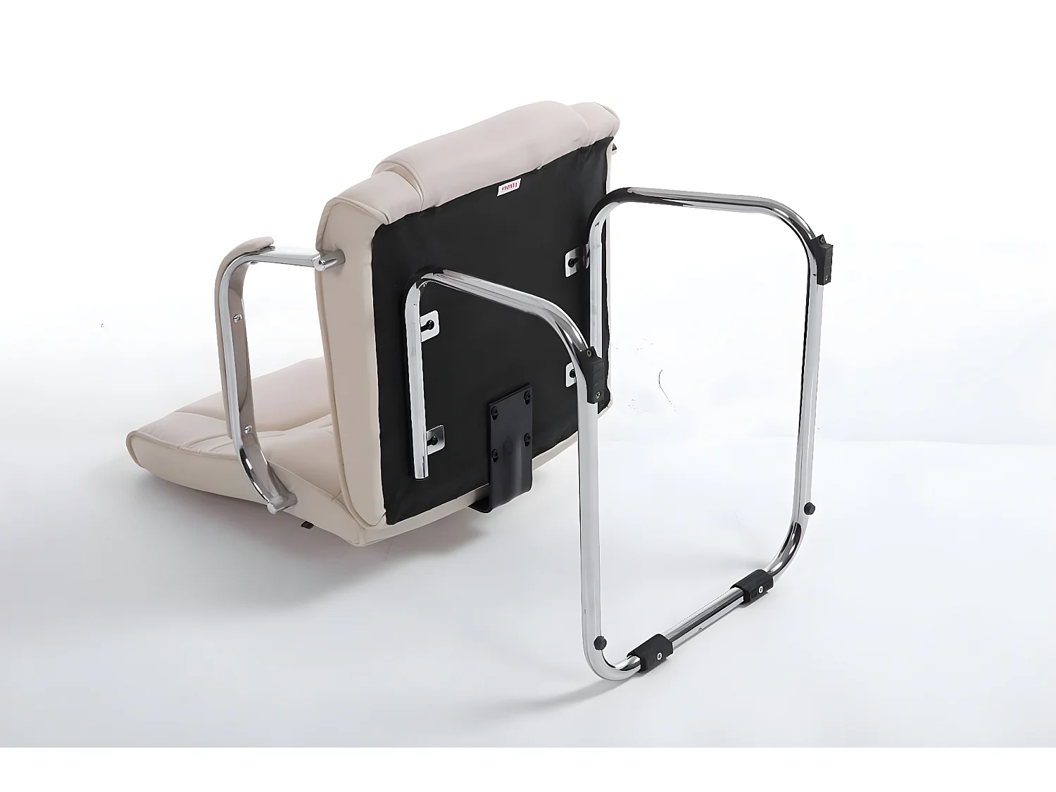 chaises oscillantes - Similicuir & Acier inoxydable - Crème - Attila