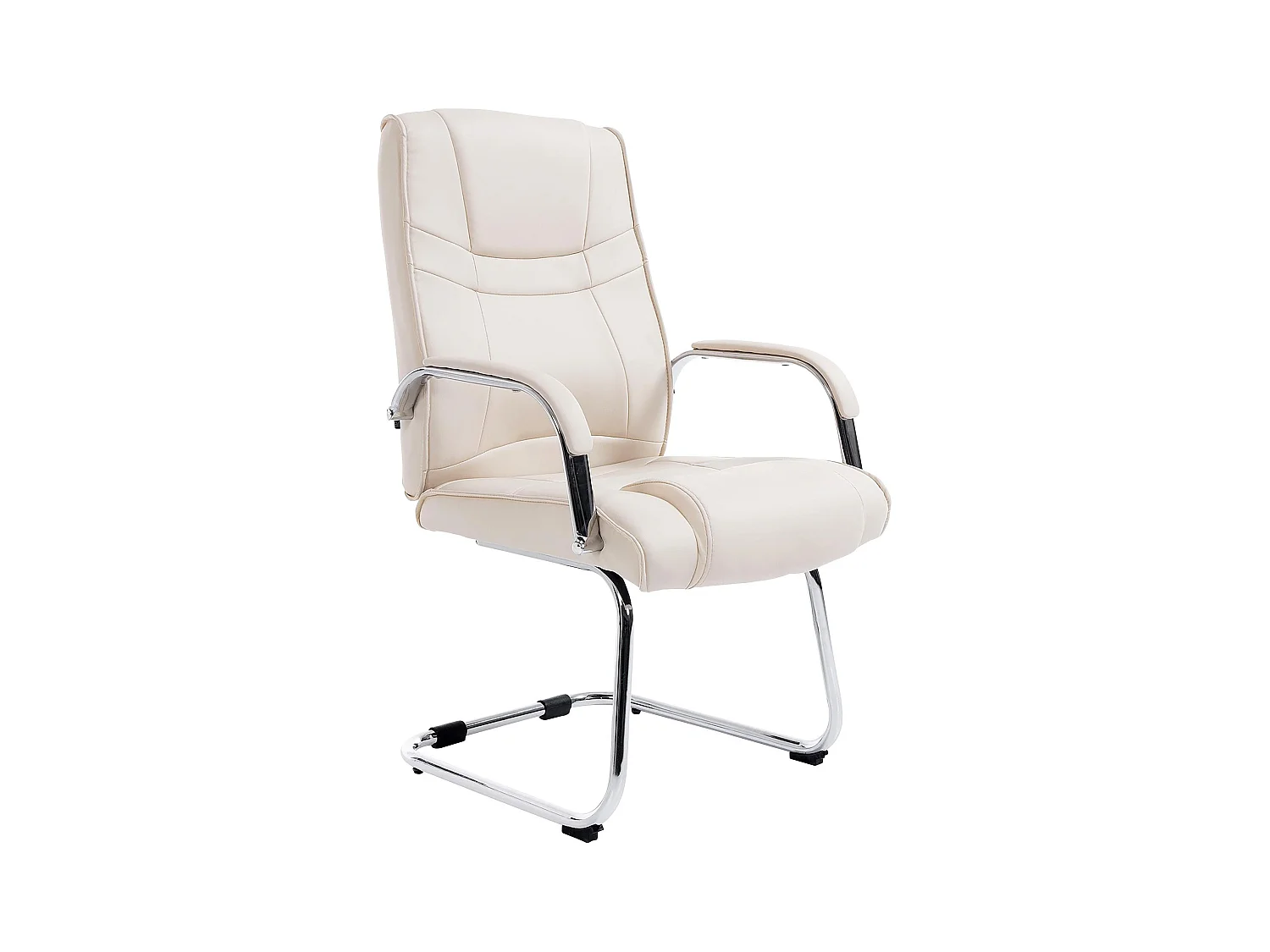 chaises oscillantes - Similicuir & Acier inoxydable - Crème - Attila