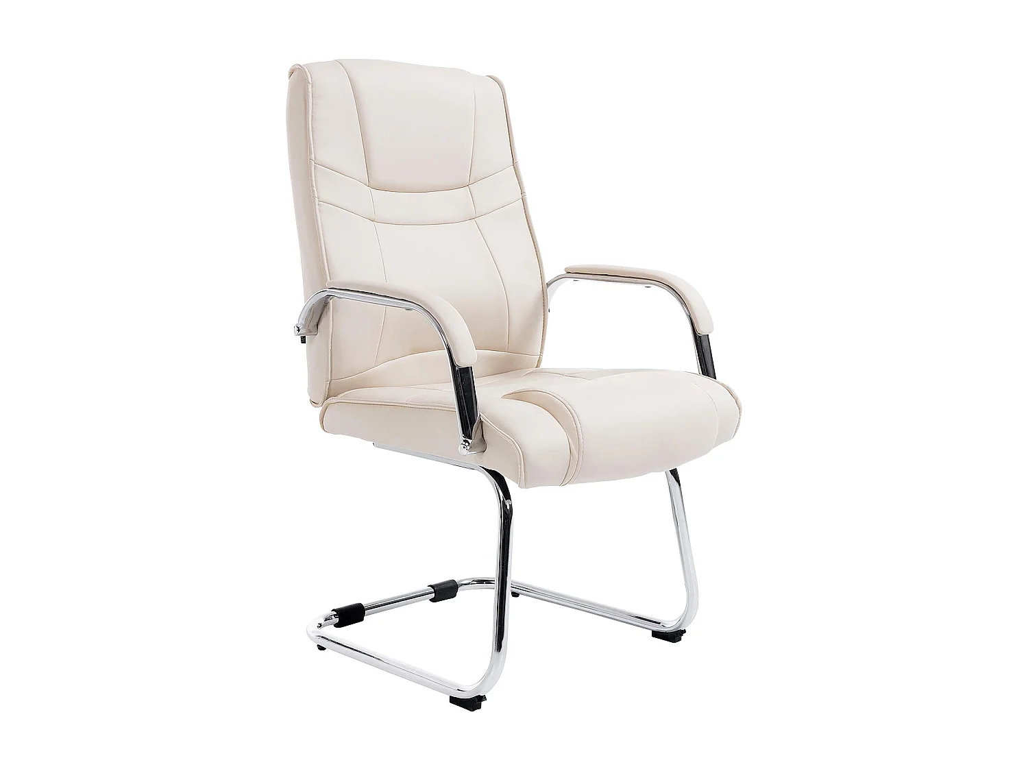 chaises oscillantes - Similicuir & Acier inoxydable - Crème - Attila