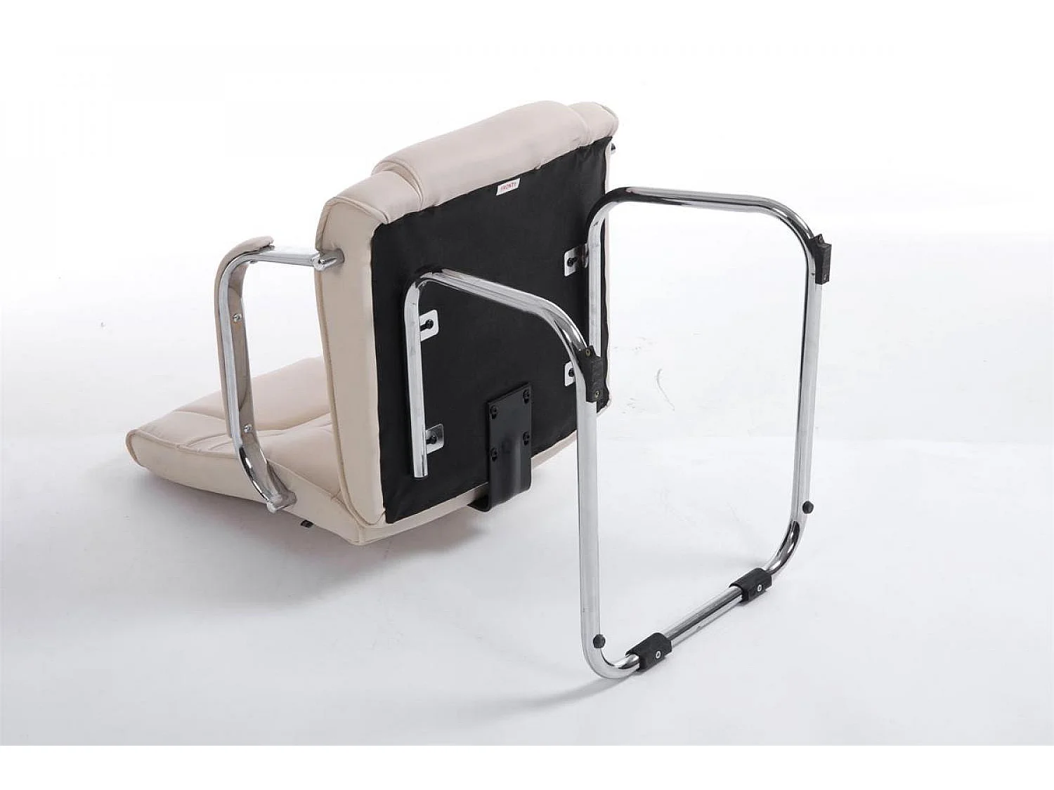 chaises oscillantes - Similicuir & Acier inoxydable - Crème - Attila