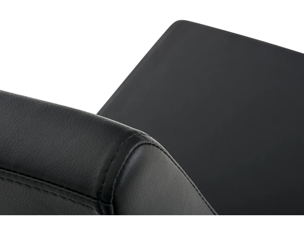 Lot de 2  chaises oscillantes - Similicuir - Noir - Belfort