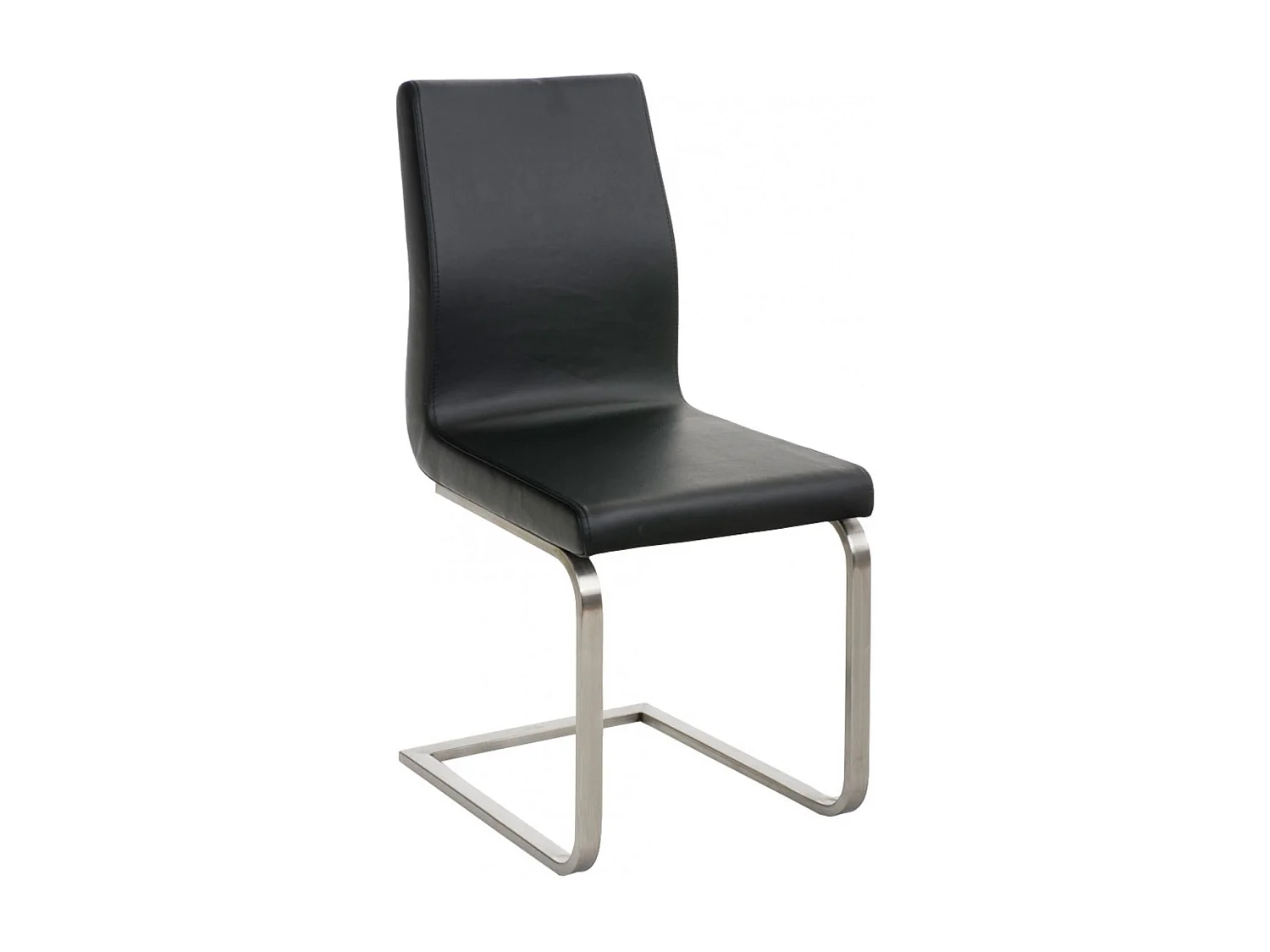 Lot de 2  chaises oscillantes - Similicuir & Noir - Noir - Belfort