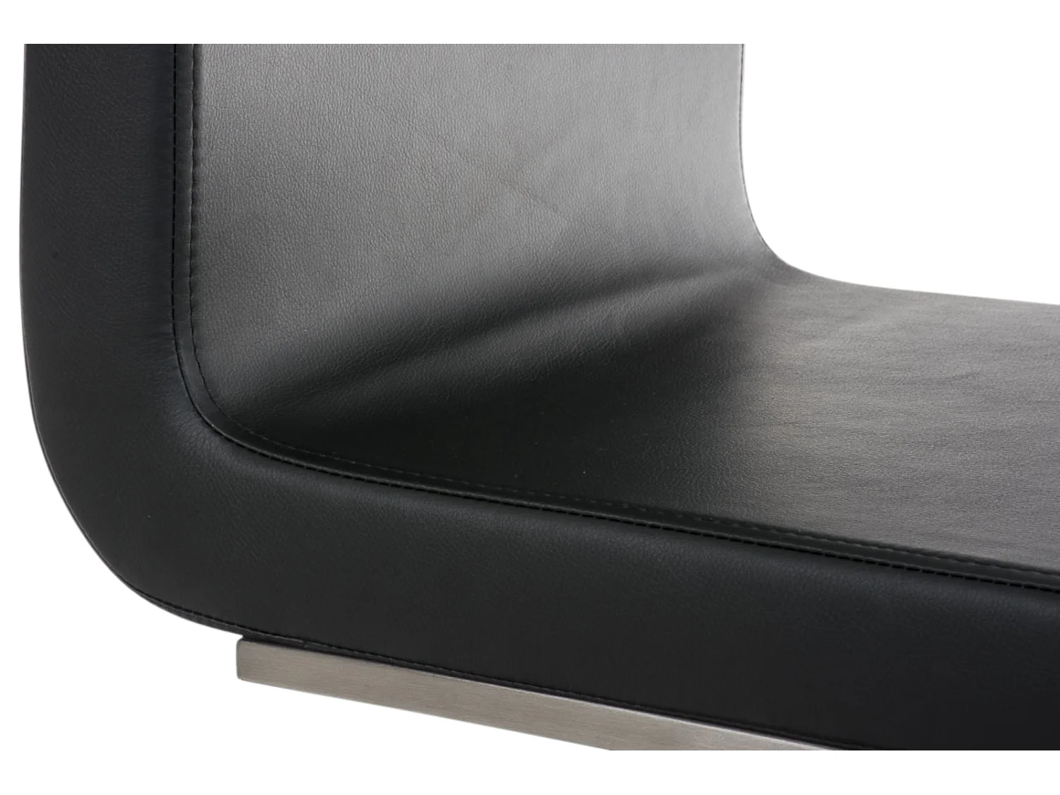 Lot de 2  chaises oscillantes - Similicuir & Noir - Noir - Belfort
