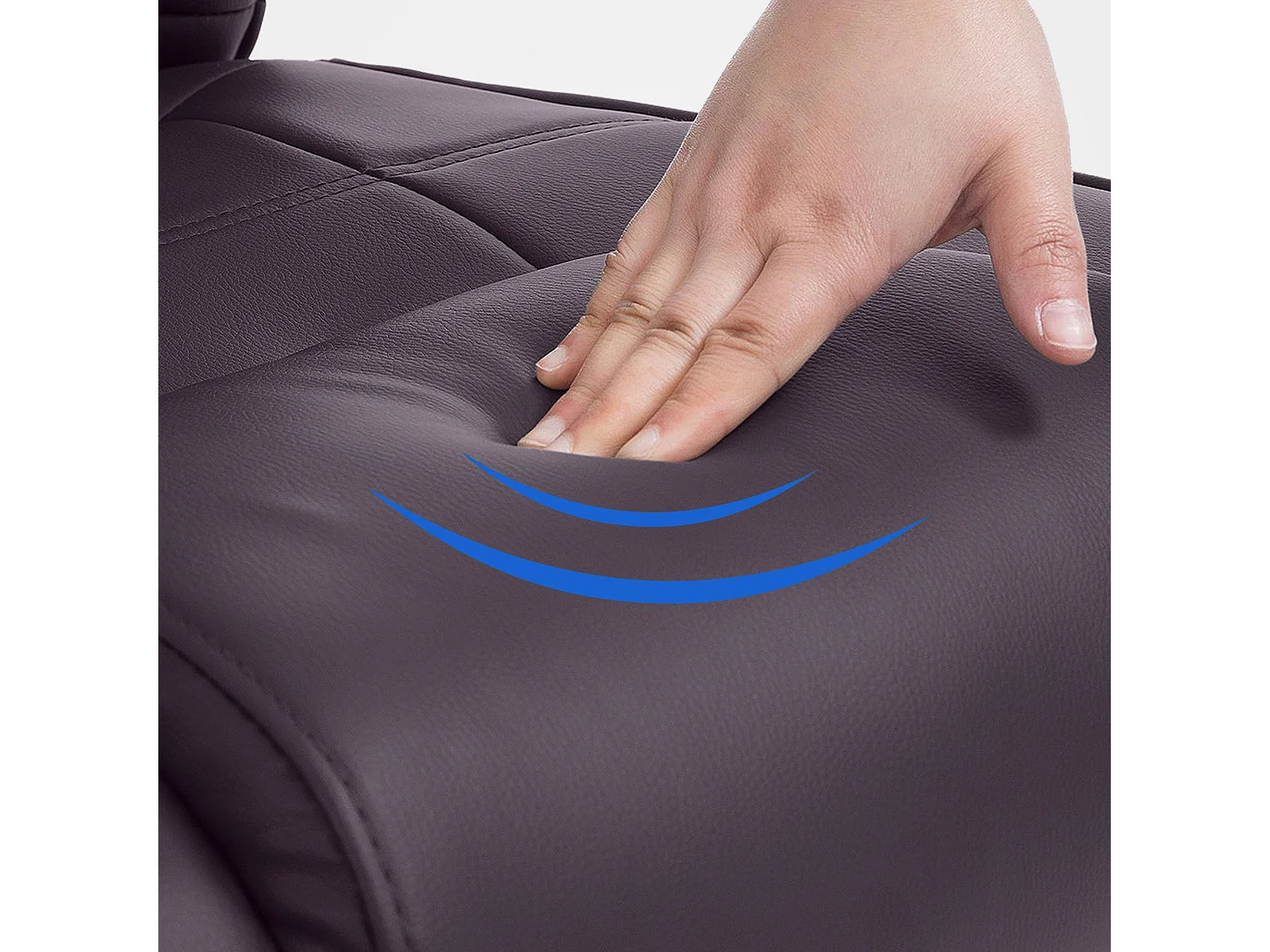 chaises oscillantes - Similicuir & Acier inoxydable - Marron - Attila