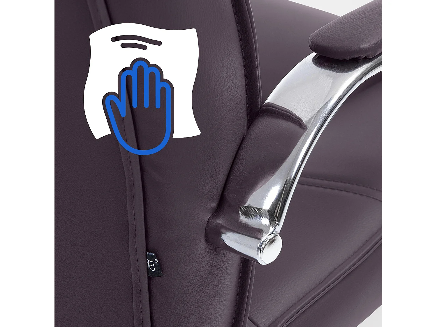 chaises oscillantes - Similicuir & Acier inoxydable - Marron - Attila