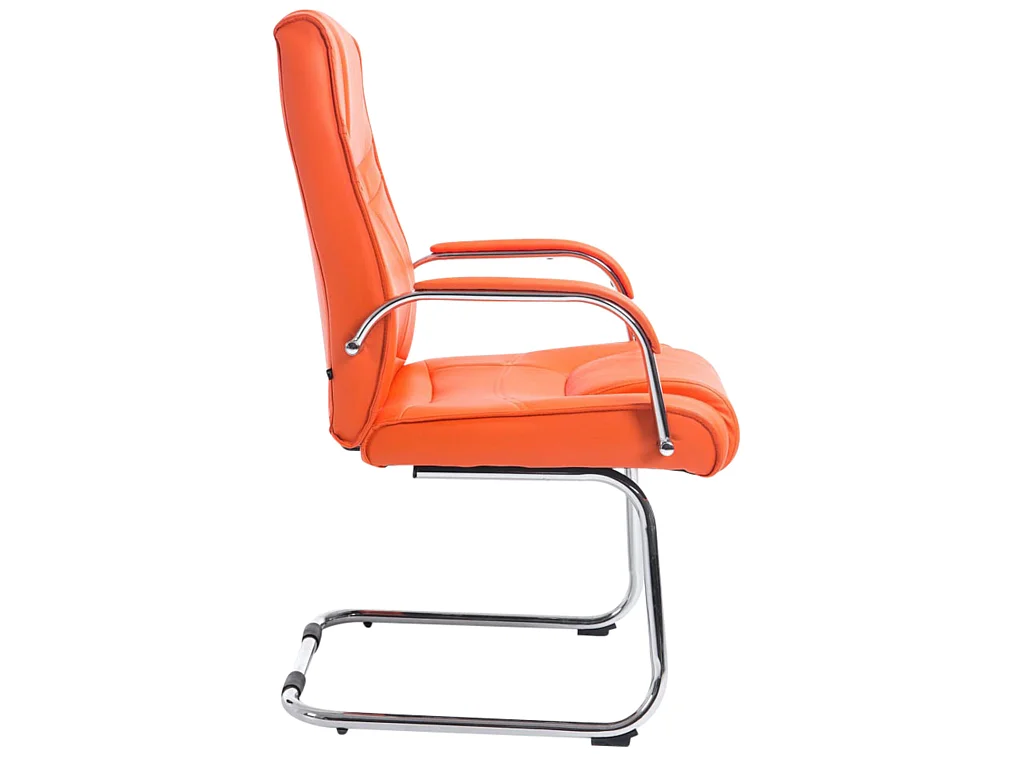 Lot de 2  chaises oscillantes - Similicuir & Nature - Orange - Attila
