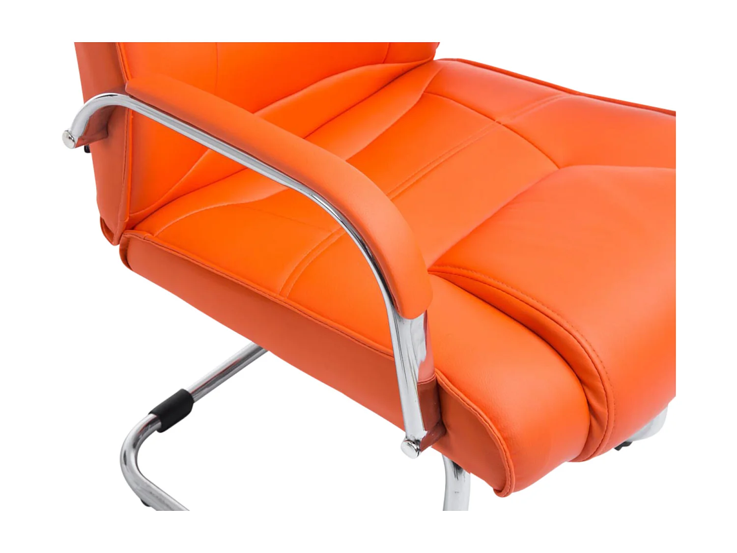 Lot de 2  chaises oscillantes - Similicuir & Nature - Orange - Attila