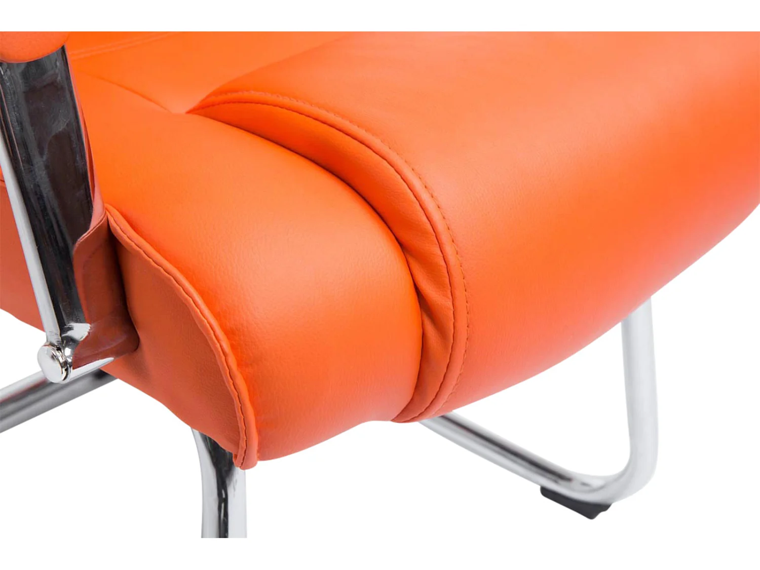 Lot de 2  chaises oscillantes - Similicuir & Nature - Orange - Attila