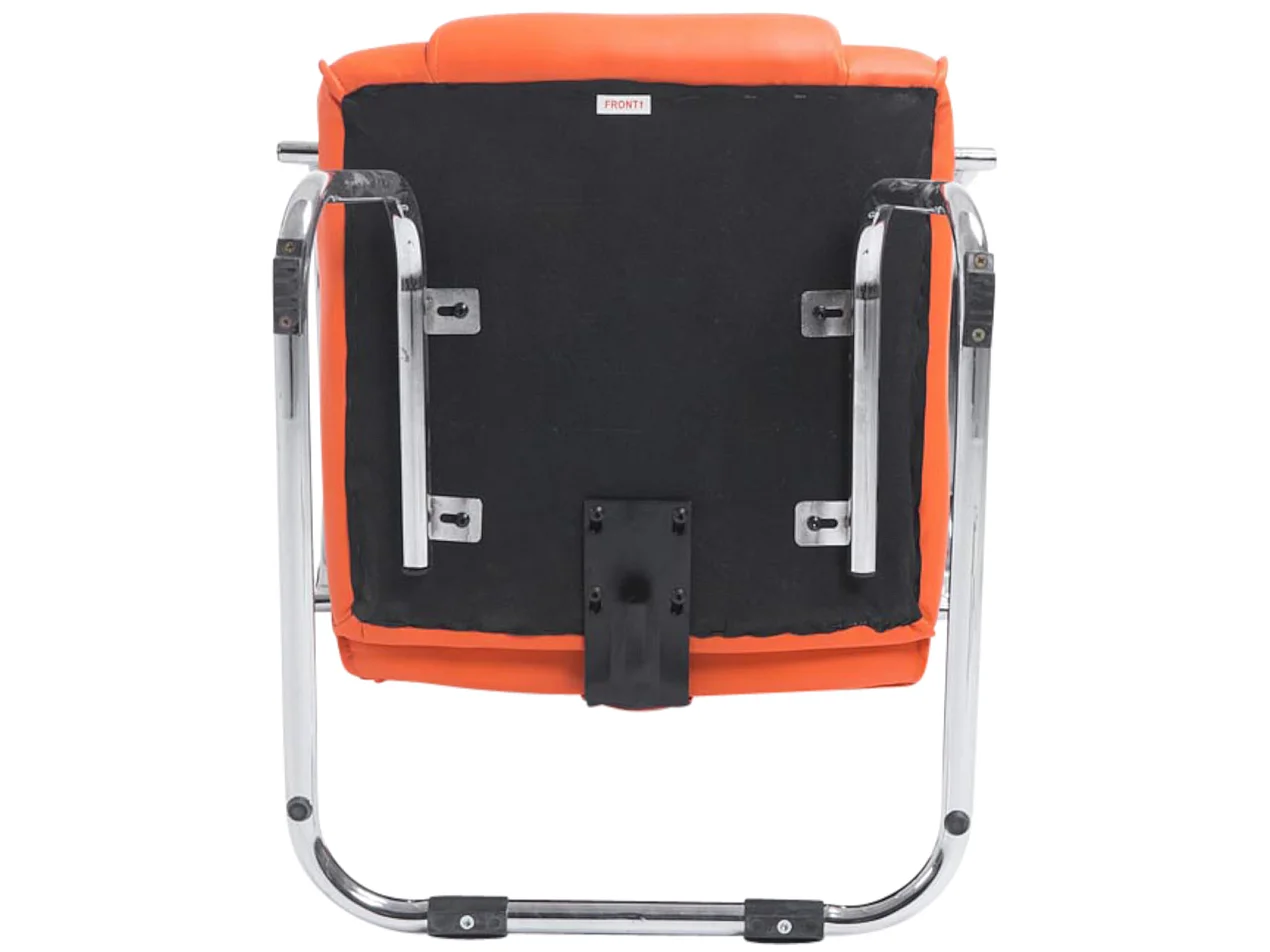 Lot de 2  chaises oscillantes - Similicuir & Nature - Orange - Attila