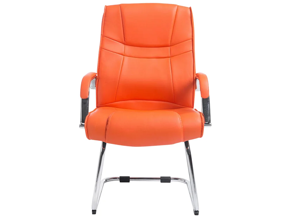Lot de 2  chaises oscillantes - Similicuir & Nature - Orange - Attila