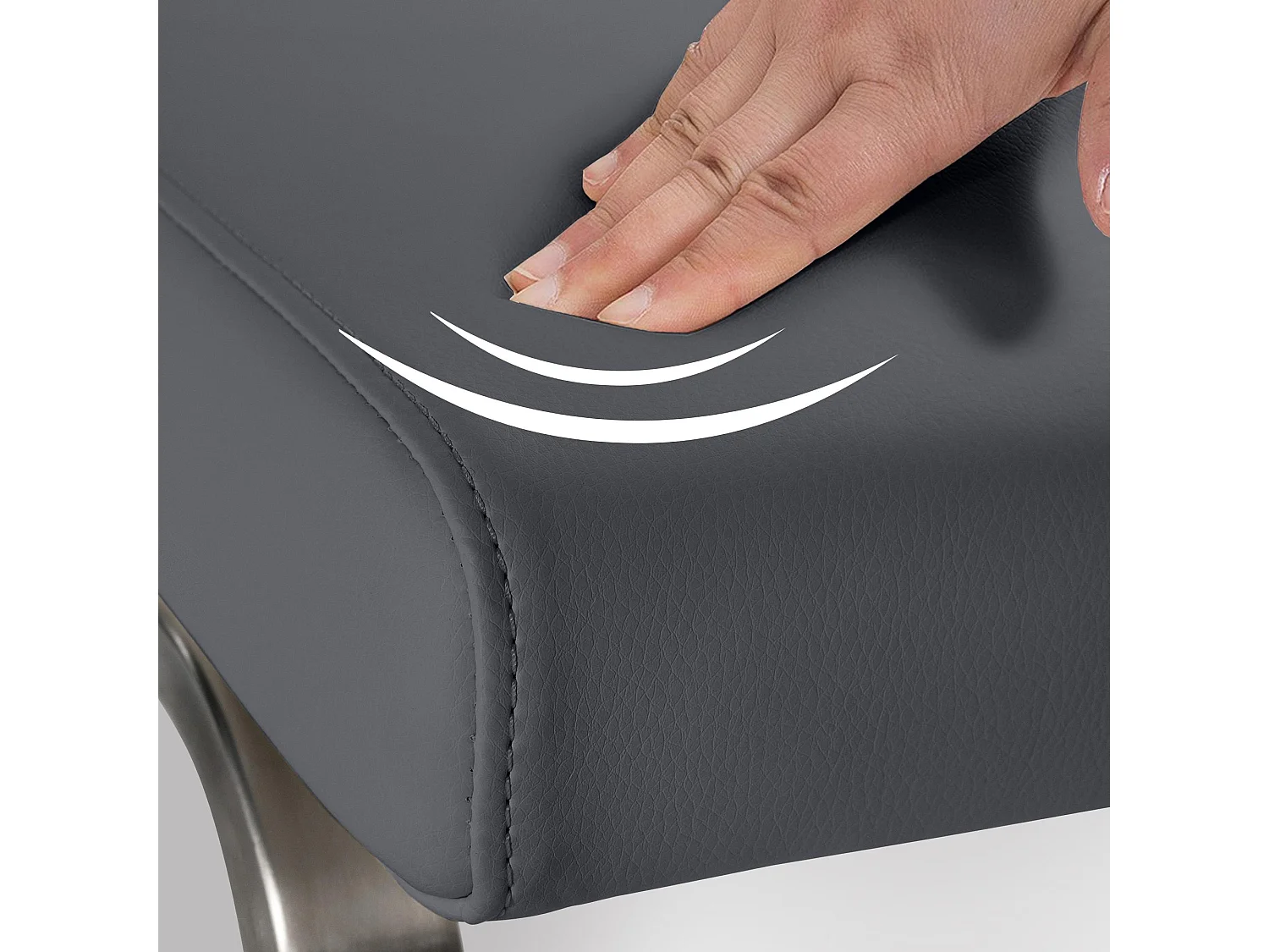 chaises oscillantes - Similicuir - Gris - Belfort