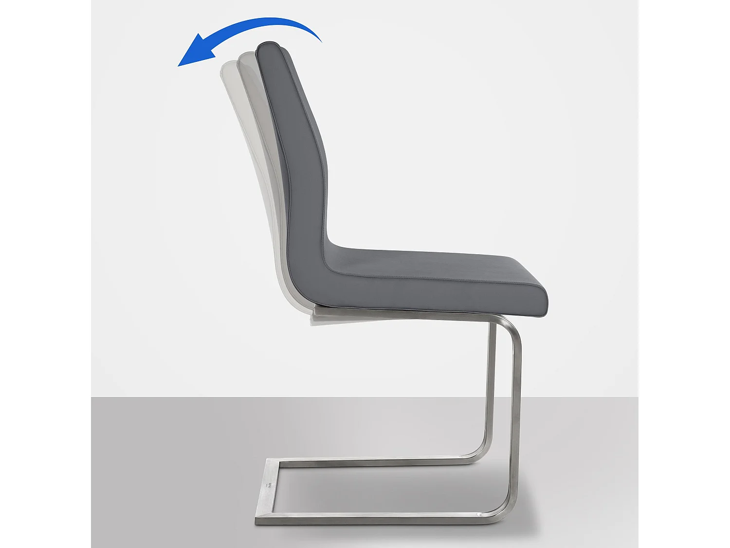 chaises oscillantes - Similicuir - Gris - Belfort