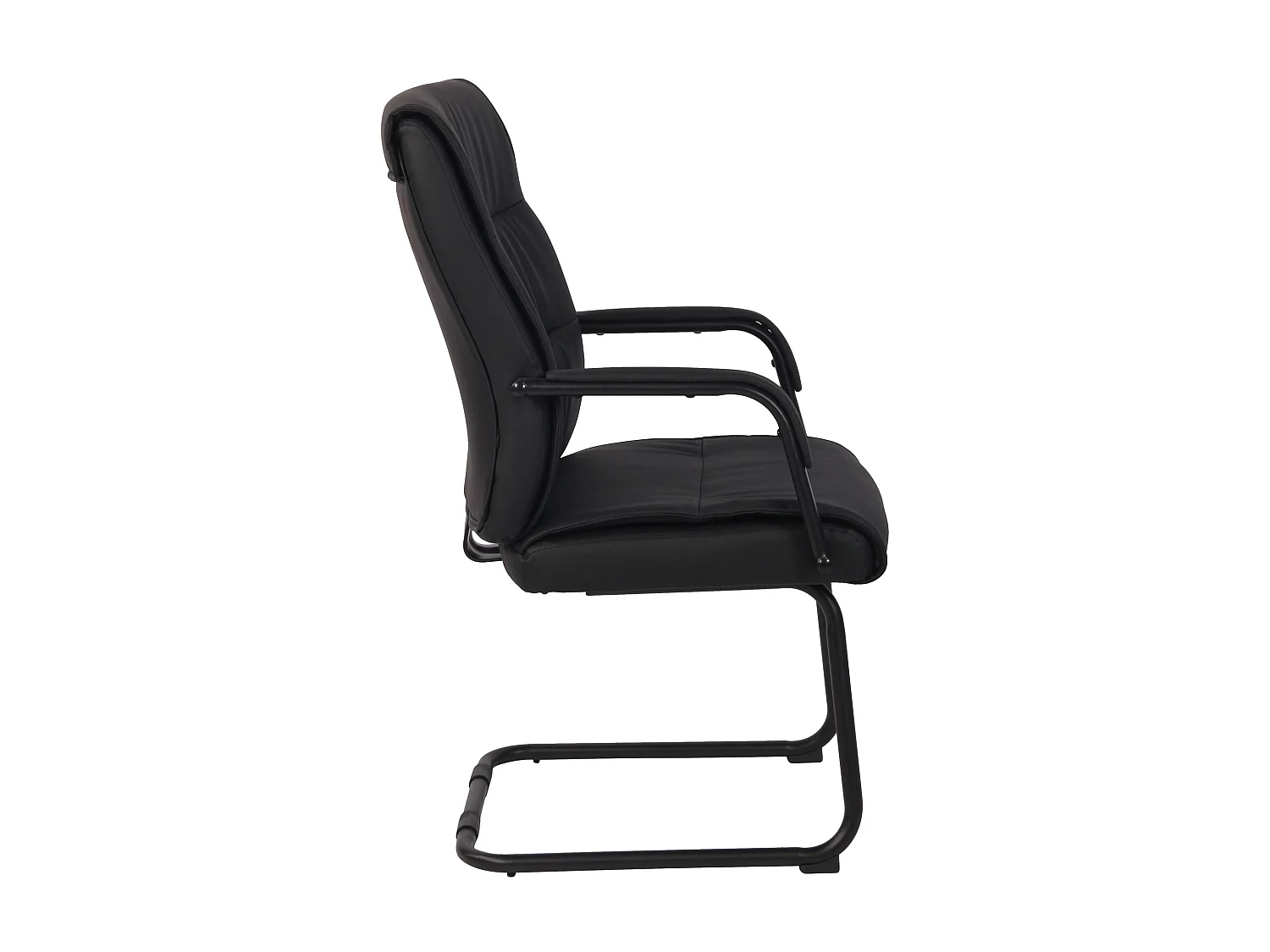 Lot de 2  chaises oscillantes - Similicuir - Noir / Noir - Sievert