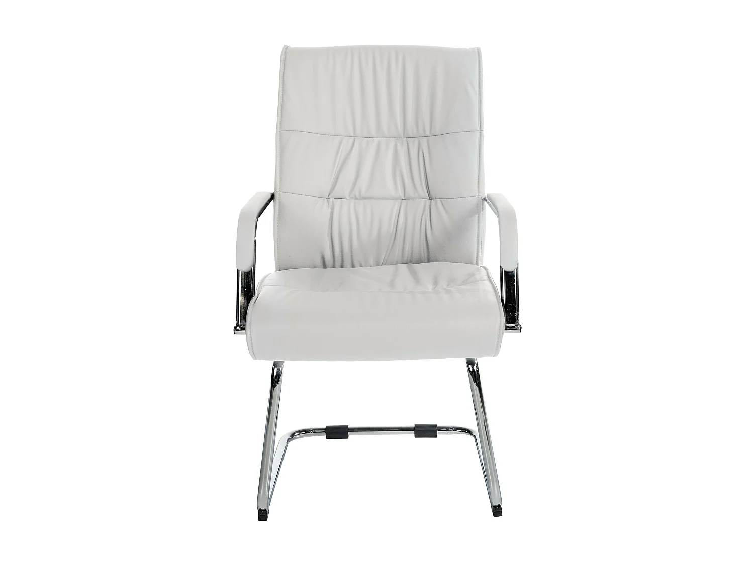 Lot de 2  chaises oscillantes - Similicuir - Blanc - Sievert