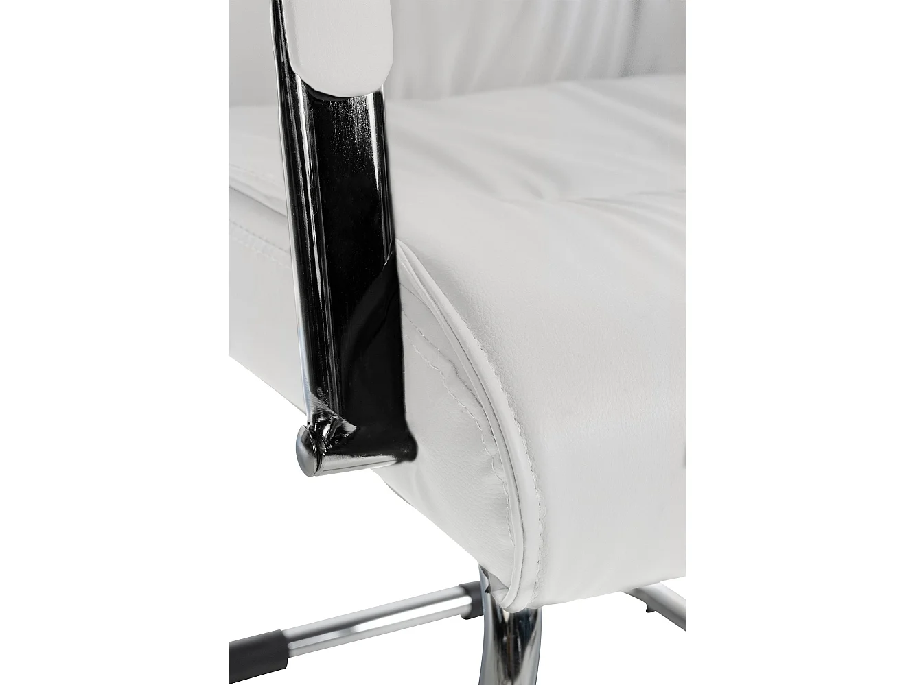 Lot de 2  chaises oscillantes - Similicuir - Blanc - Sievert