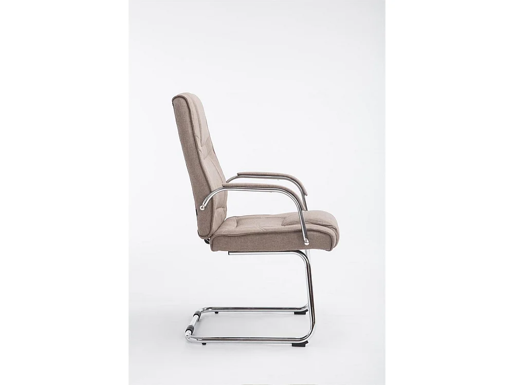 Freischwinger Stuhl - Stoff & natura - taupe - Attila