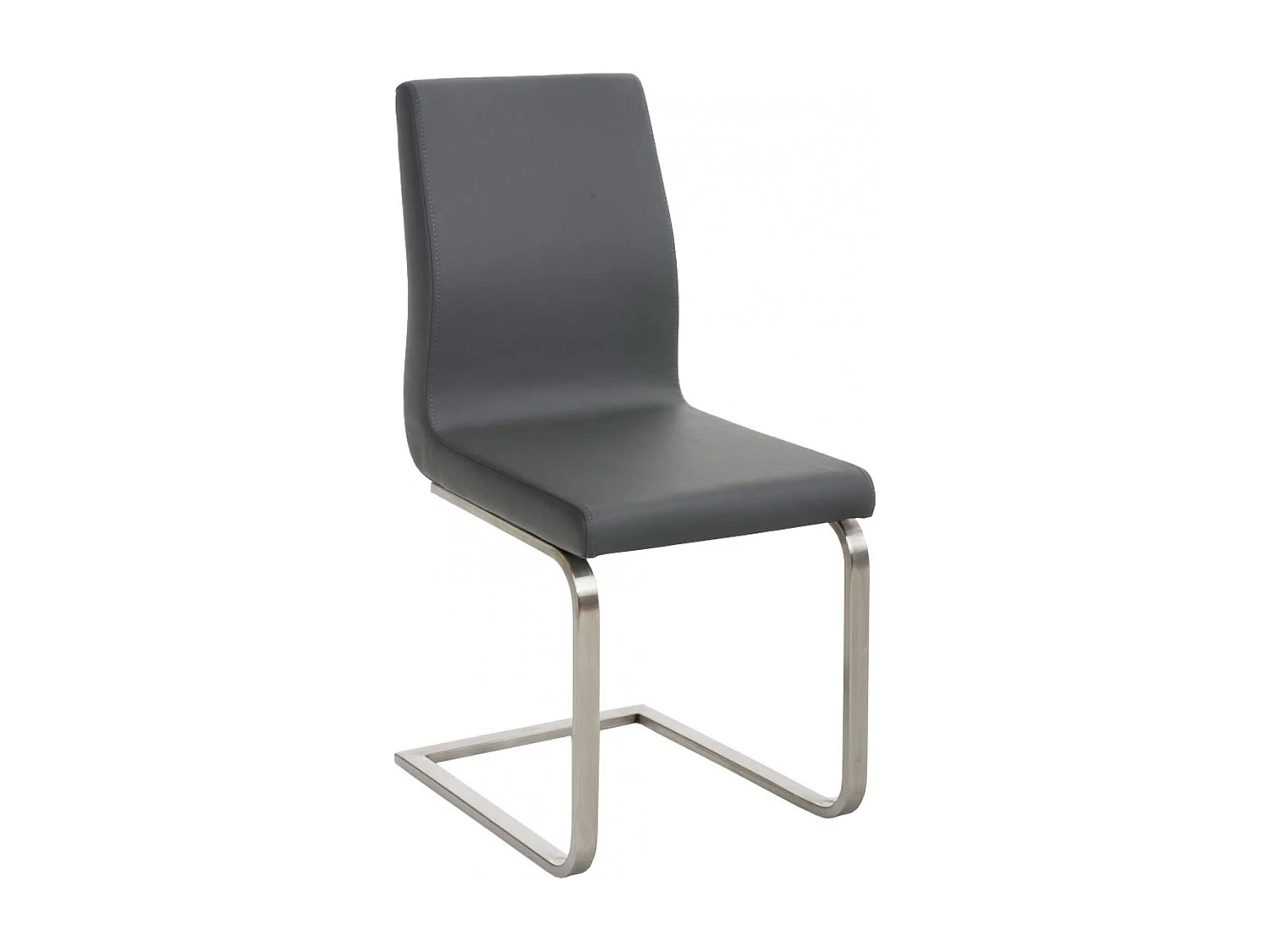 Lot de 2  chaises oscillantes - Similicuir - Gris - Belfort