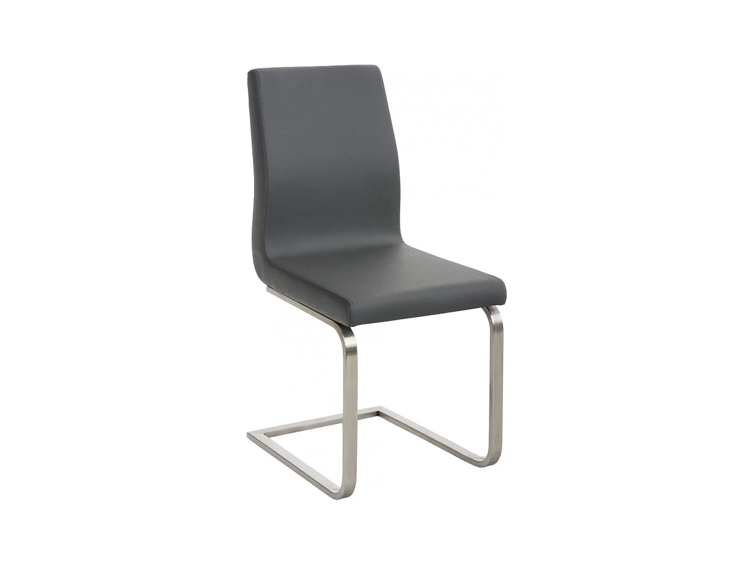 Lot de 2  chaises oscillantes - Similicuir - Gris - Belfort