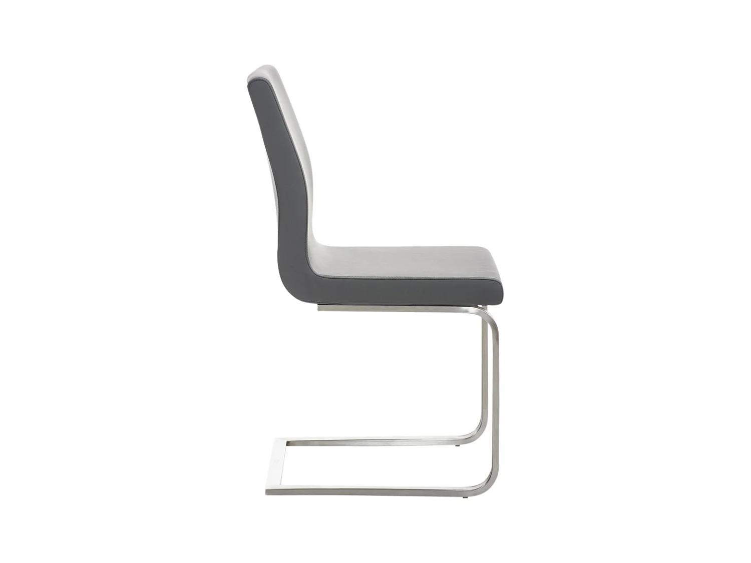Lot de 2  chaises oscillantes - Similicuir - Gris - Belfort