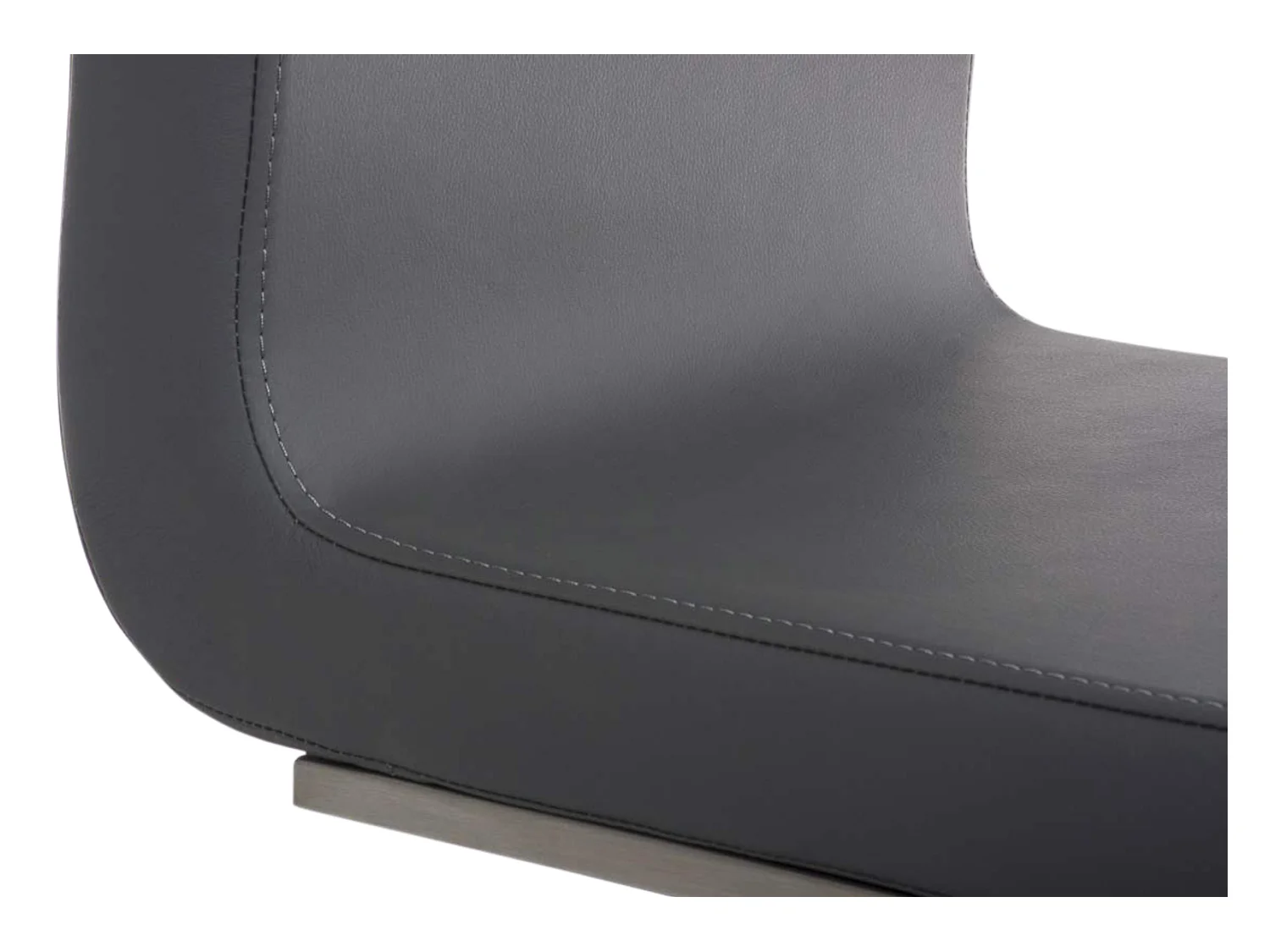Lot de 2  chaises oscillantes - Similicuir - Gris - Belfort