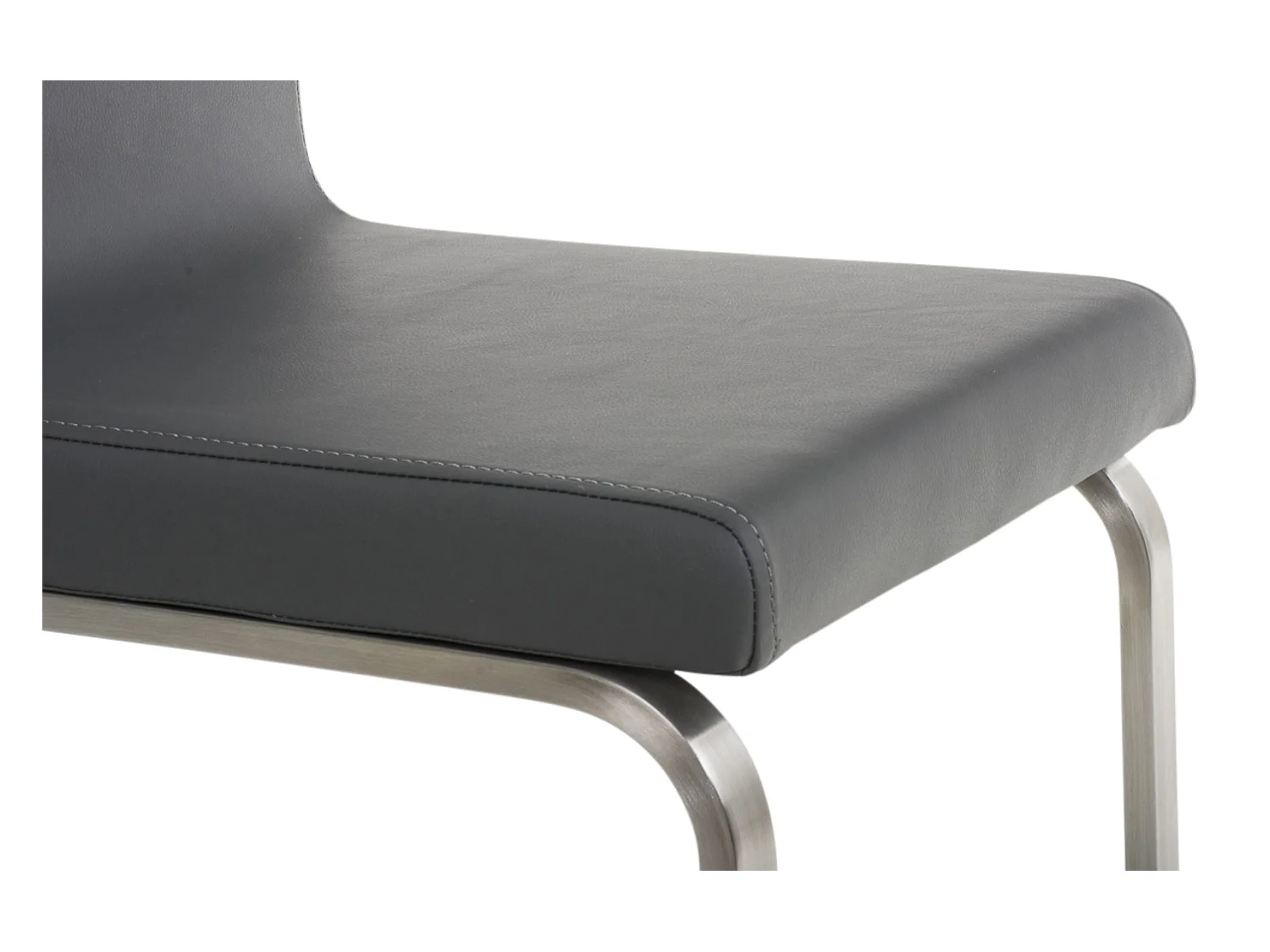 Lot de 2  chaises oscillantes - Similicuir - Gris - Belfort