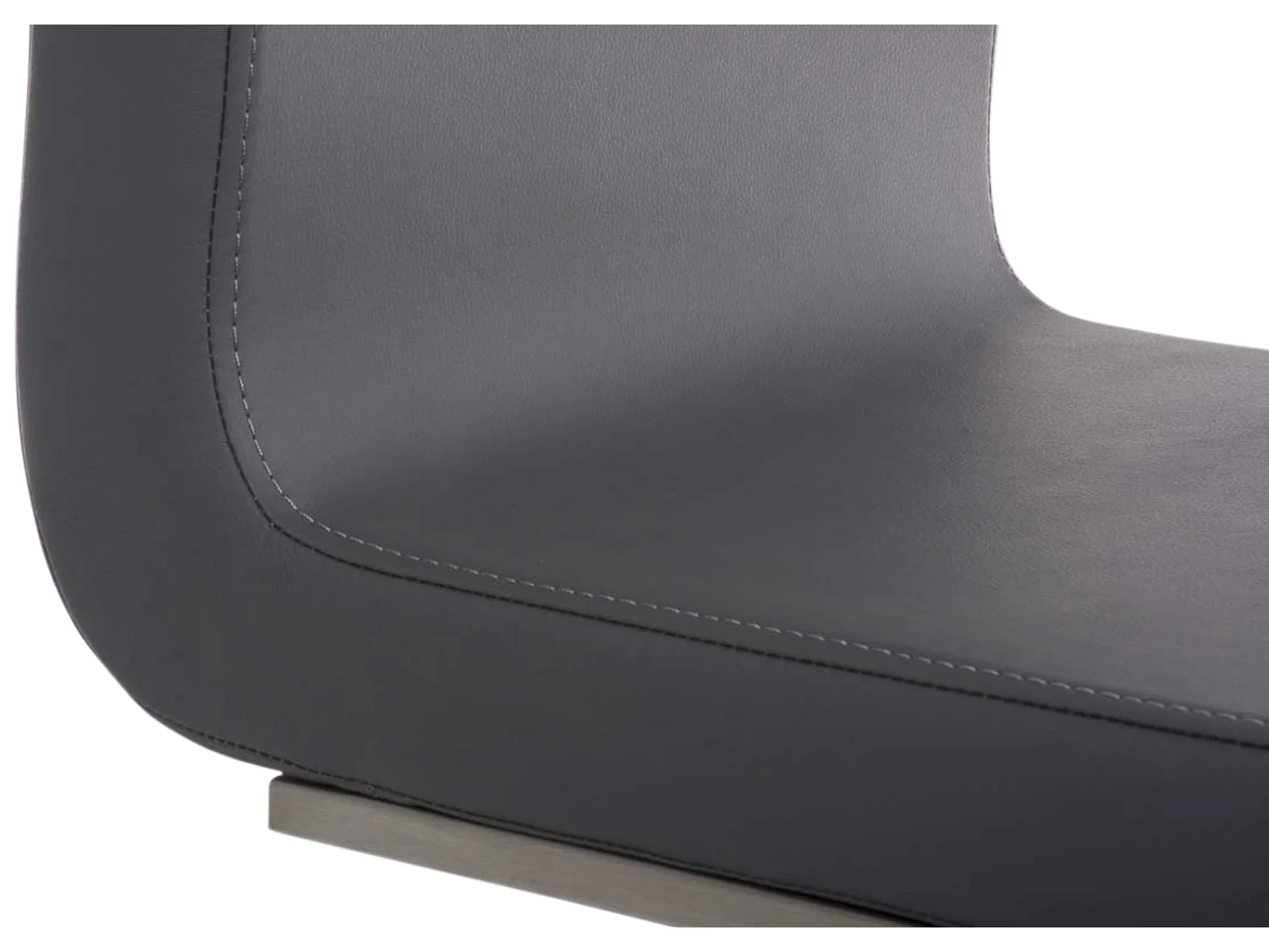 Lot de 2  chaises oscillantes - Similicuir - Gris - Belfort