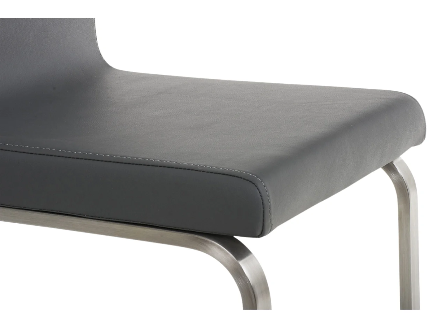 Lot de 2  chaises oscillantes - Similicuir - Gris - Belfort