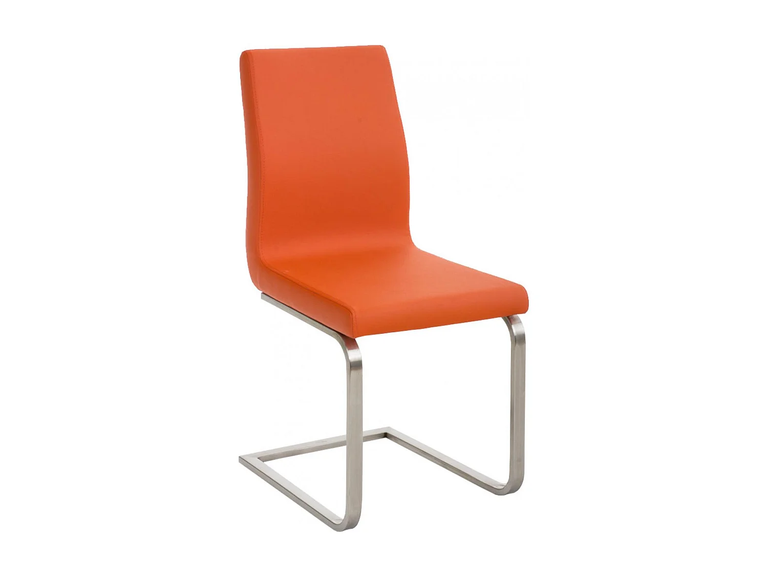 Lot de 2  chaises oscillantes - Similicuir & Noir - Orange - Belfort