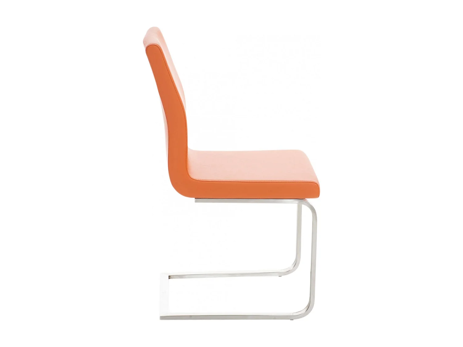 Lot de 2  chaises oscillantes - Similicuir & Noir - Orange - Belfort