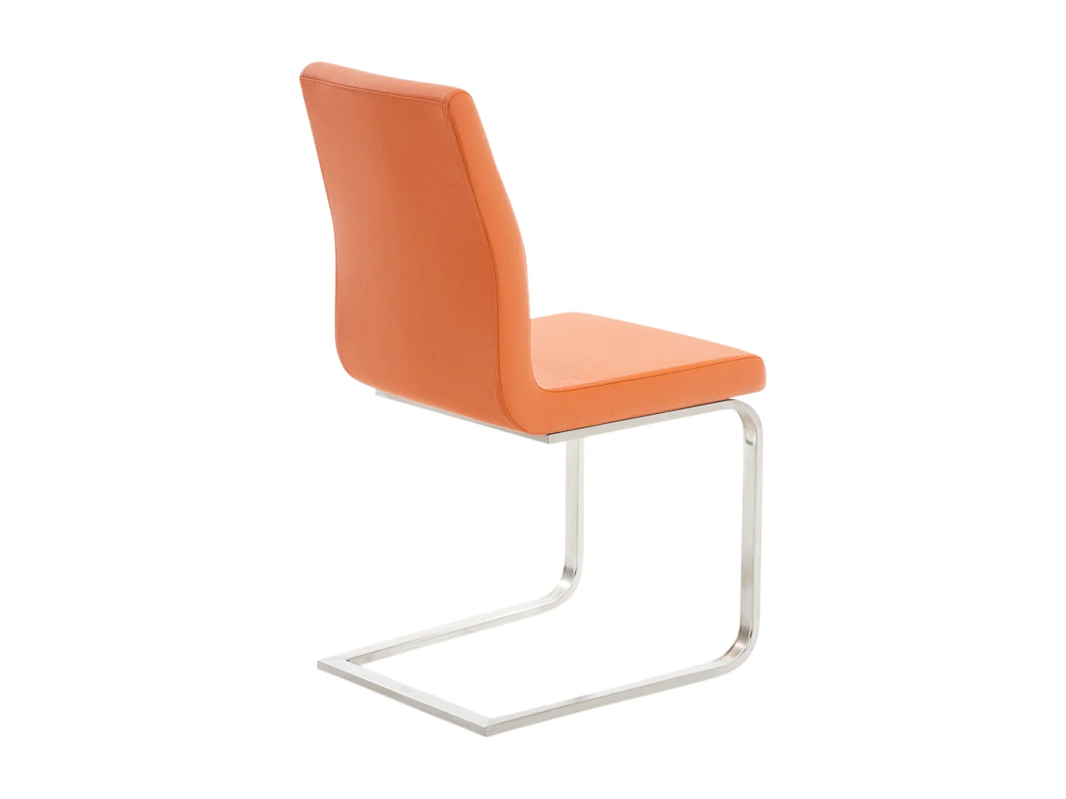 Lot de 2  chaises oscillantes - Similicuir & Noir - Orange - Belfort