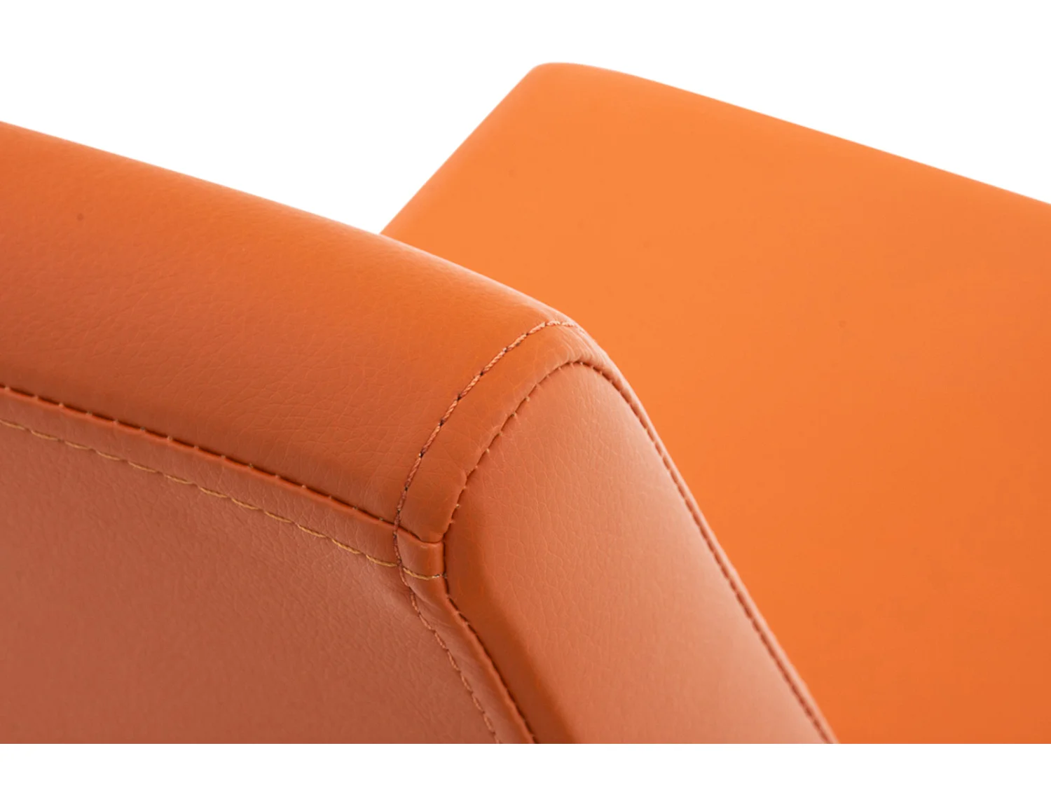Lot de 2  chaises oscillantes - Similicuir & Noir - Orange - Belfort